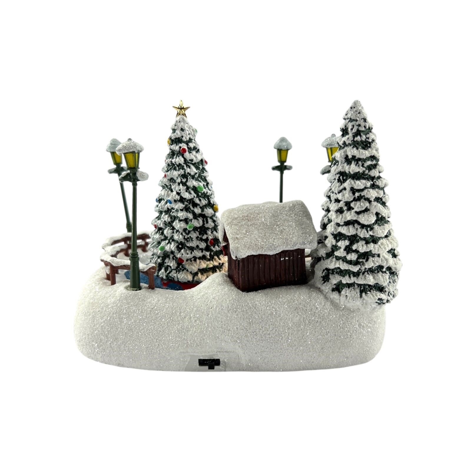 2024 Thomas Kinkade Teleflora Lighted Skating Pond Oh What Fun Christmas NOS