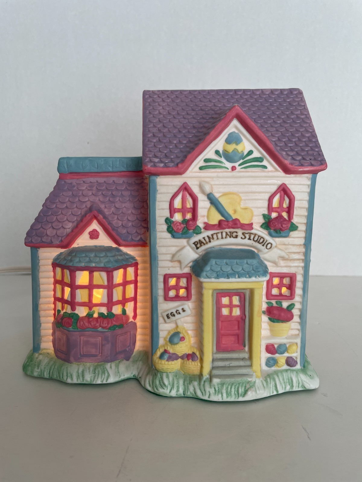 COTTONTAIL LANE EASTER/SPRINGTIME LIGHTED “PAINTING STUDIO” EXCELLENT CONDITION
