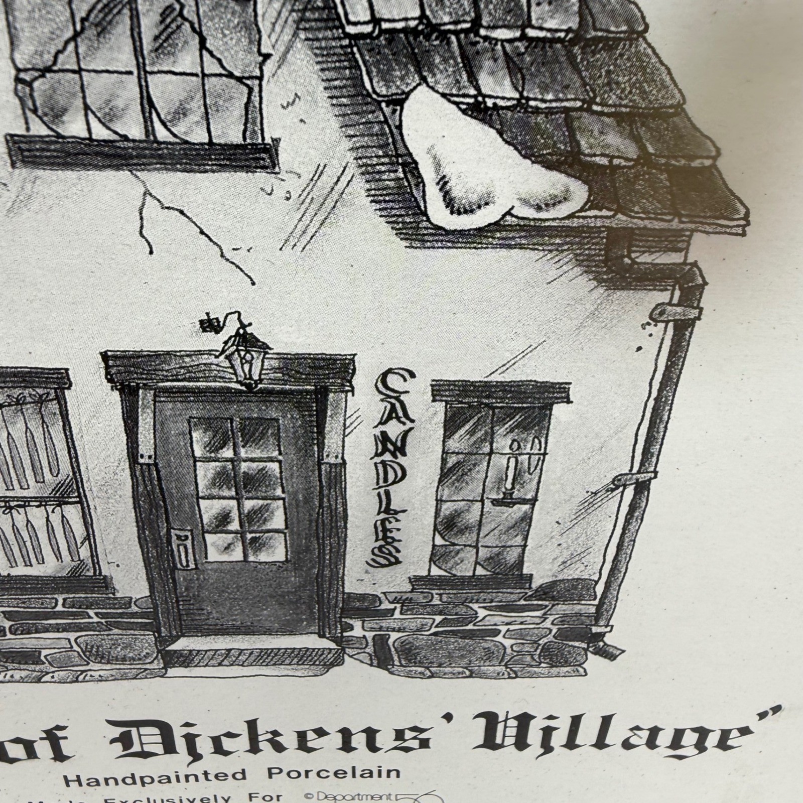 Shops of Dickens Village Green Grocer Candles Handpainted Display Houses Set