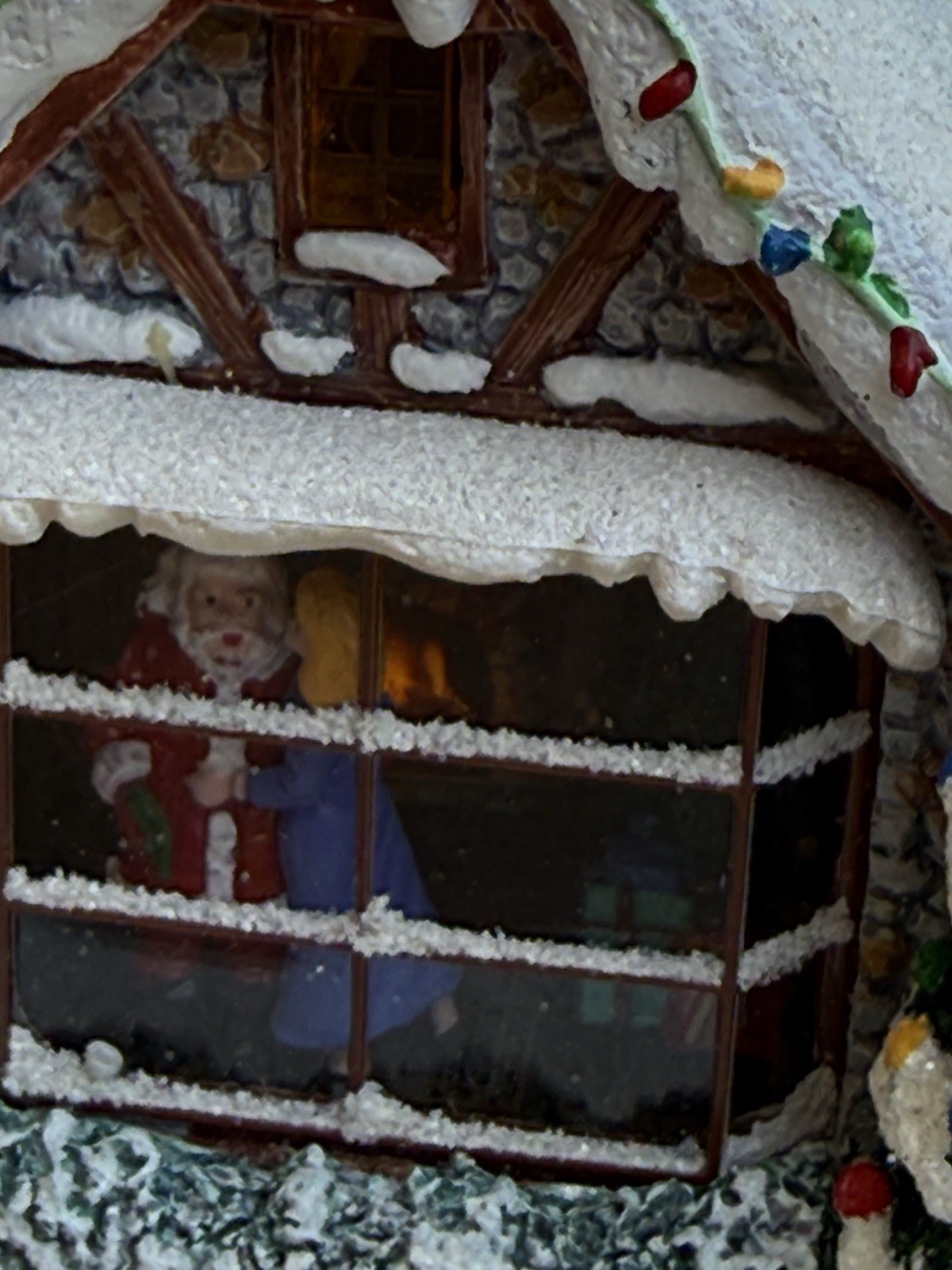 Thomas Kinkade Stillwater Cottage Christmas Village House Teleflora Light Up Vtg