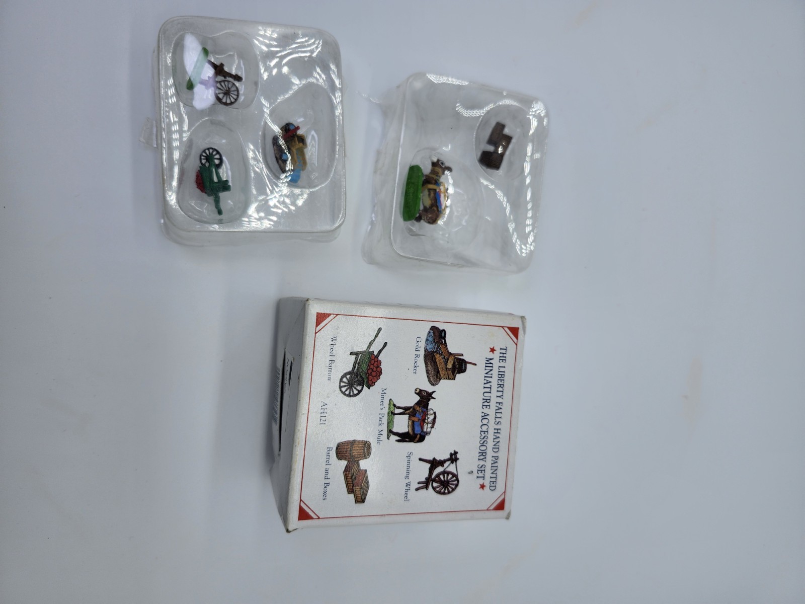 The Liberty Falls Hand Painted Solid Pewter Miniature Accessory Set AH121
