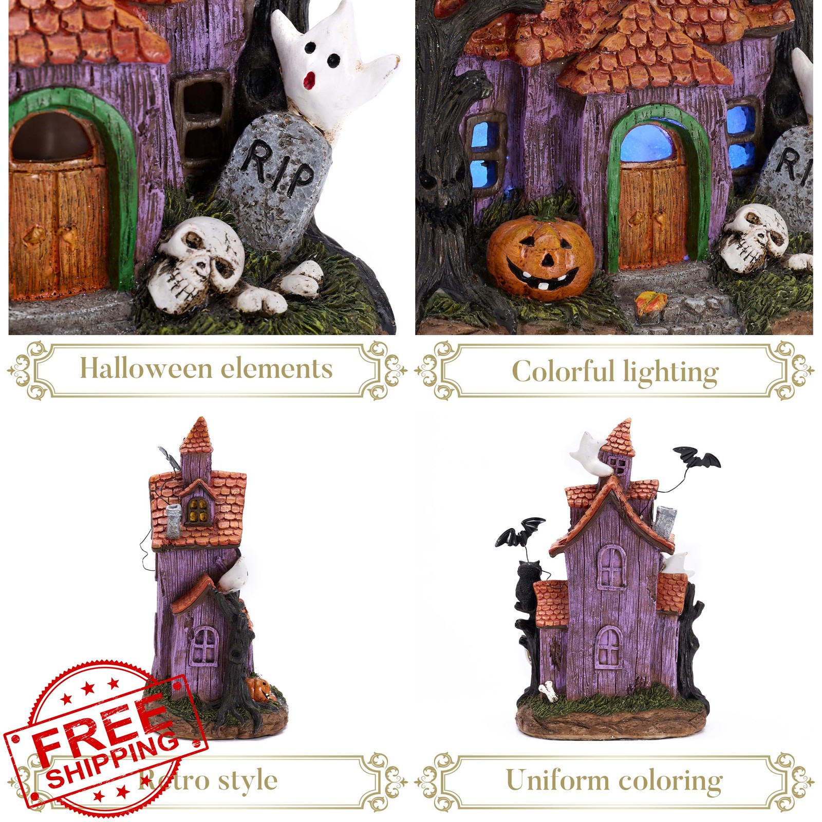 Valery Madelyn Halloween Village House Medium LED
