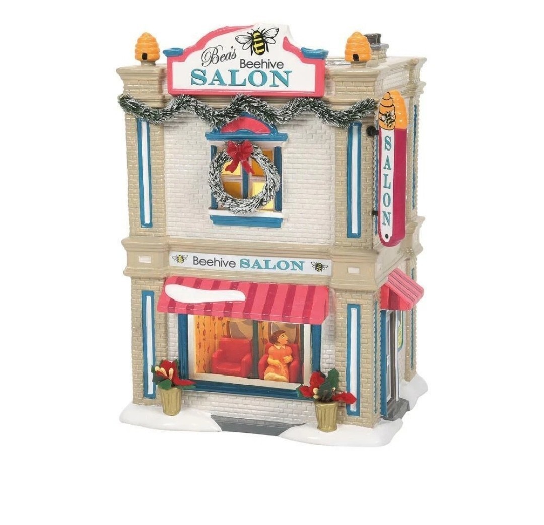 Dept 56 BEA’S BEEHIVE SALON Snow Village 6009714 Department 56