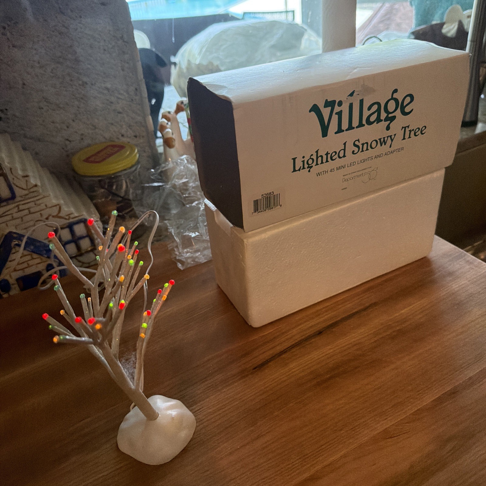 Dept 56 Village Accessories Lighted Snowy Tree Mini LED Lights Christmas 52683