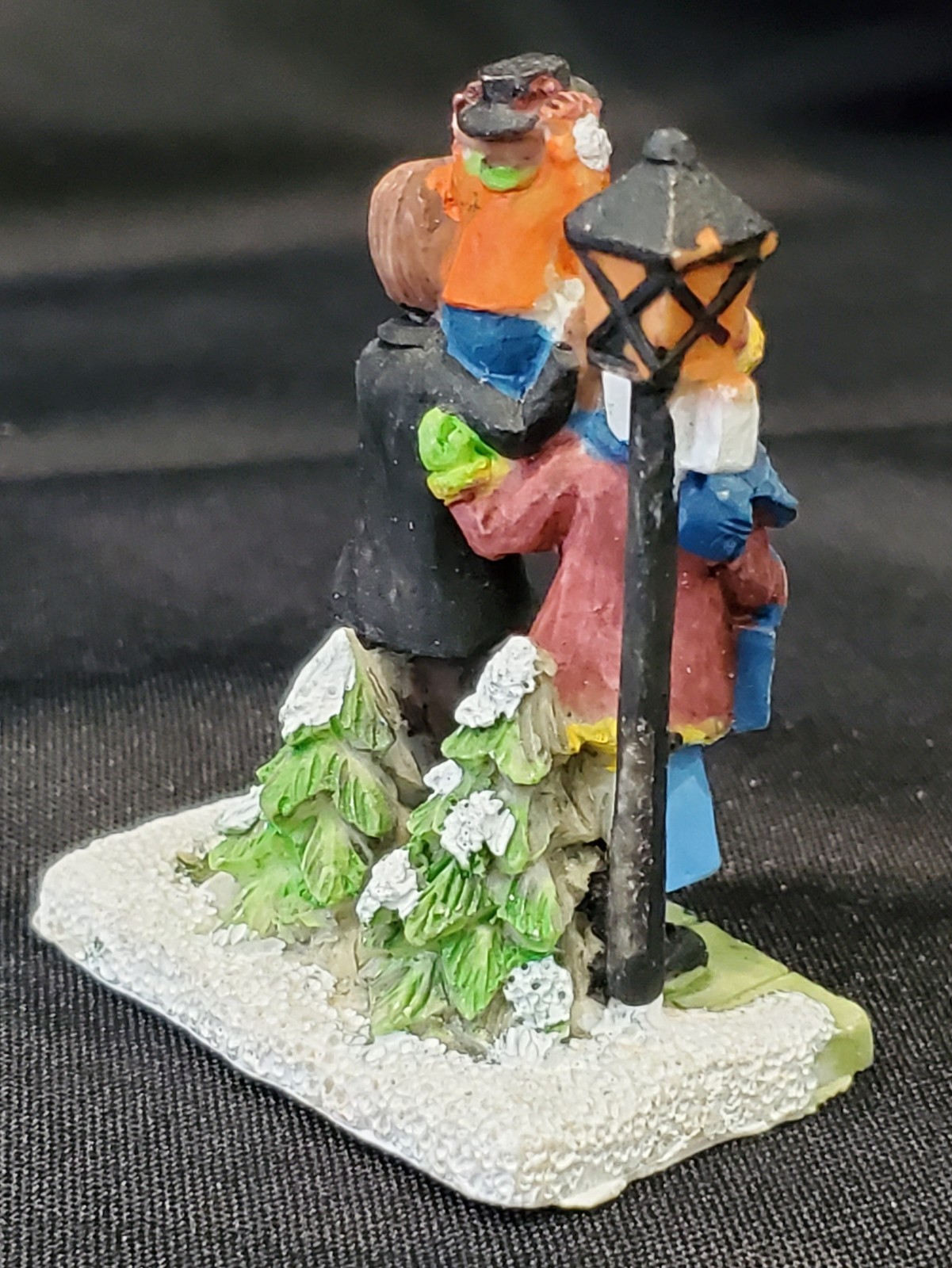 TINY TIM A Christmas Carol village figurine Bob Cratchit family by lamppost