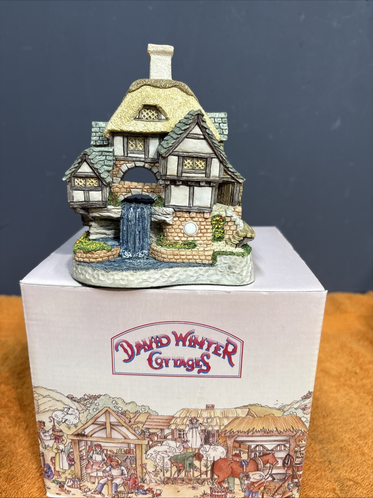 16-11-David Winter “Wishing Falls Cottage” 1994 Painting Event in Box/COA
