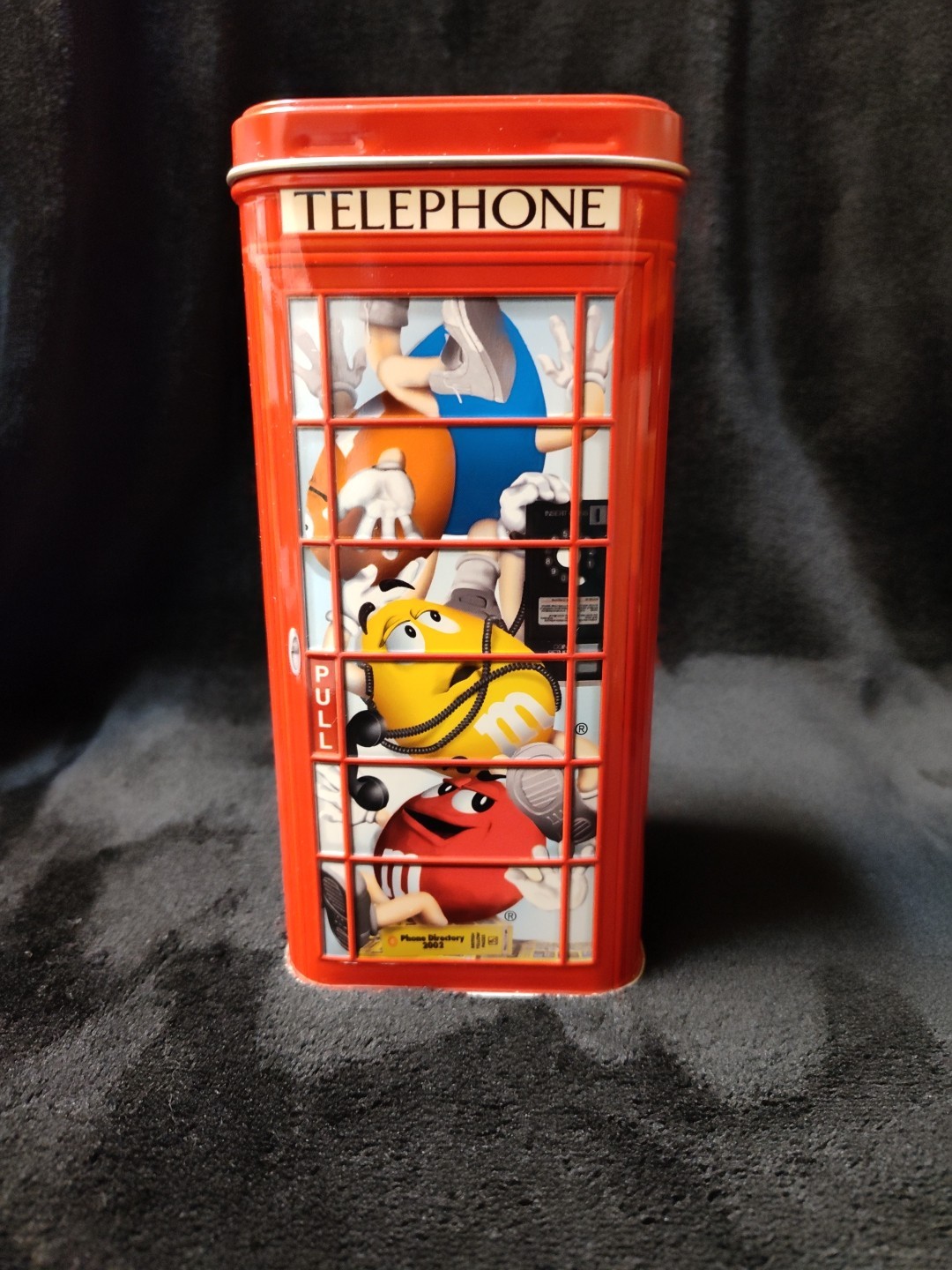M&M’s Brand Christmas Village Series Phone Booth, Number 14, Ltd. Edition 2002