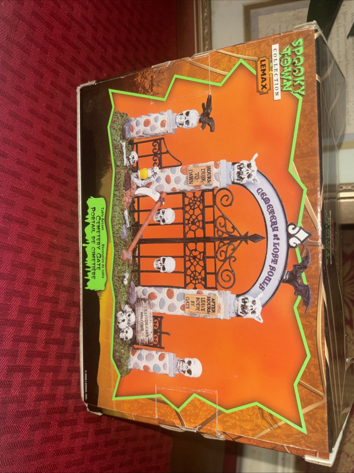 Lemax Spooky Town CEMETERY GATE of Lost Souls Halloween Village 2008 In Box