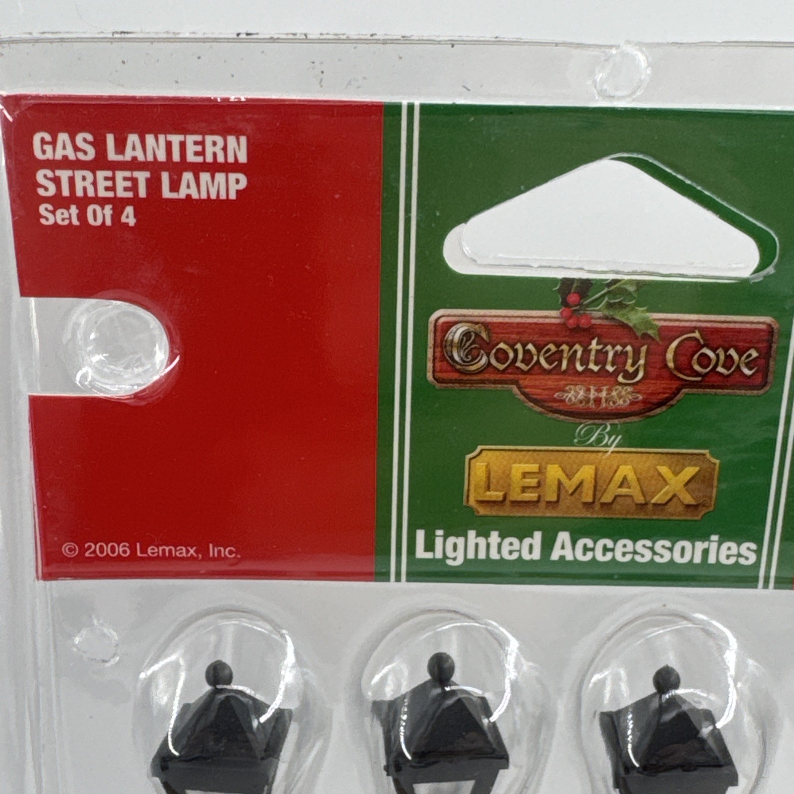Lemax Village Gas Lantern Street Lamp Set 4 Christmas Village Accessory 2006 NEW