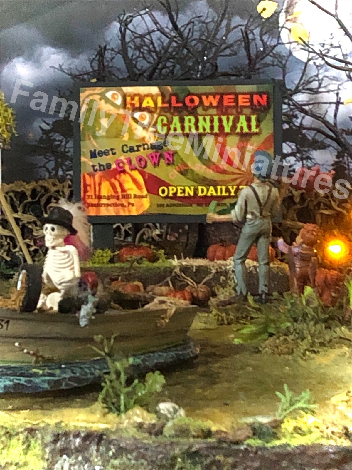 Department 56 Halloween SpookyTown Inspired Halloween Carnival Billboard 🤡
