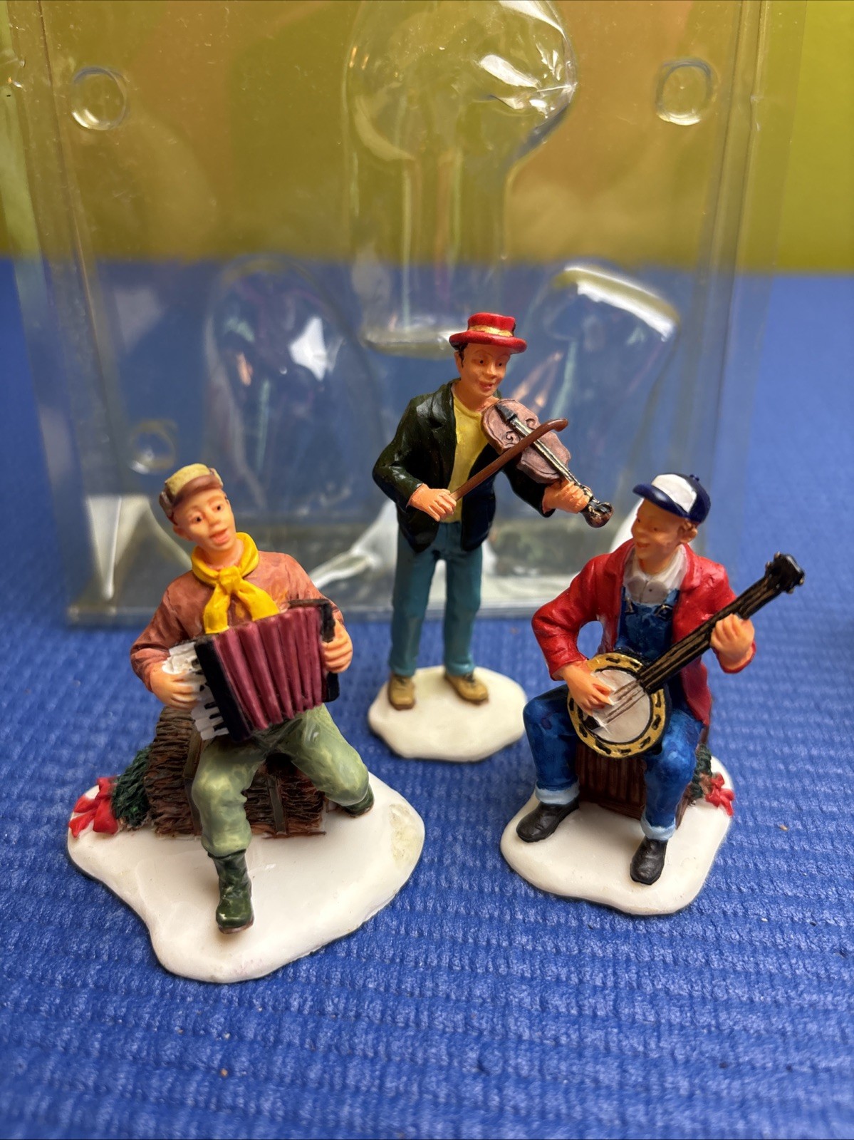 10 Vintage Lemax Village People Jamboree Tiny Tim 2000 Poly-Resin