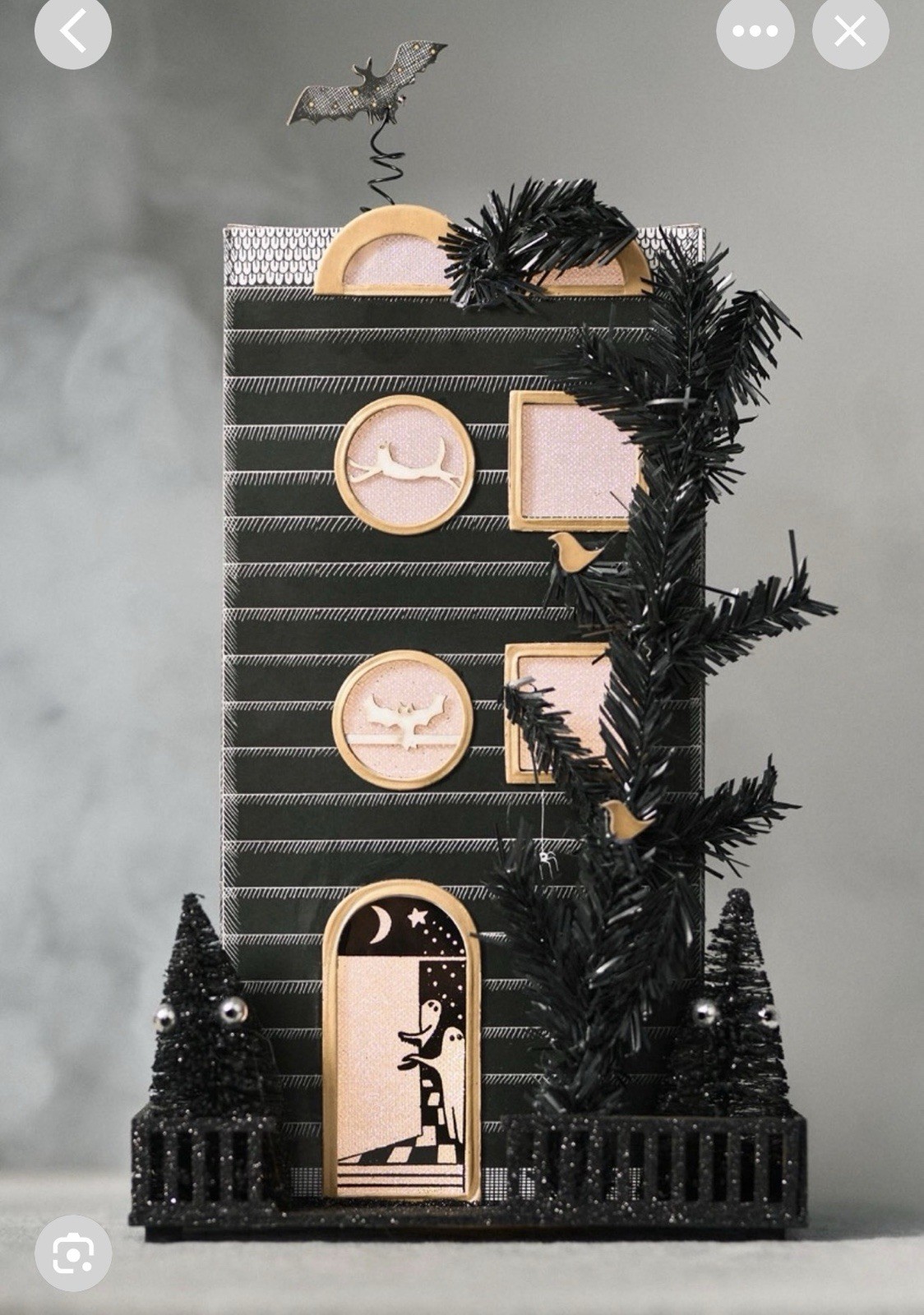Anthropologie Florence Balducci Bat Ghost Halloween House Light Up