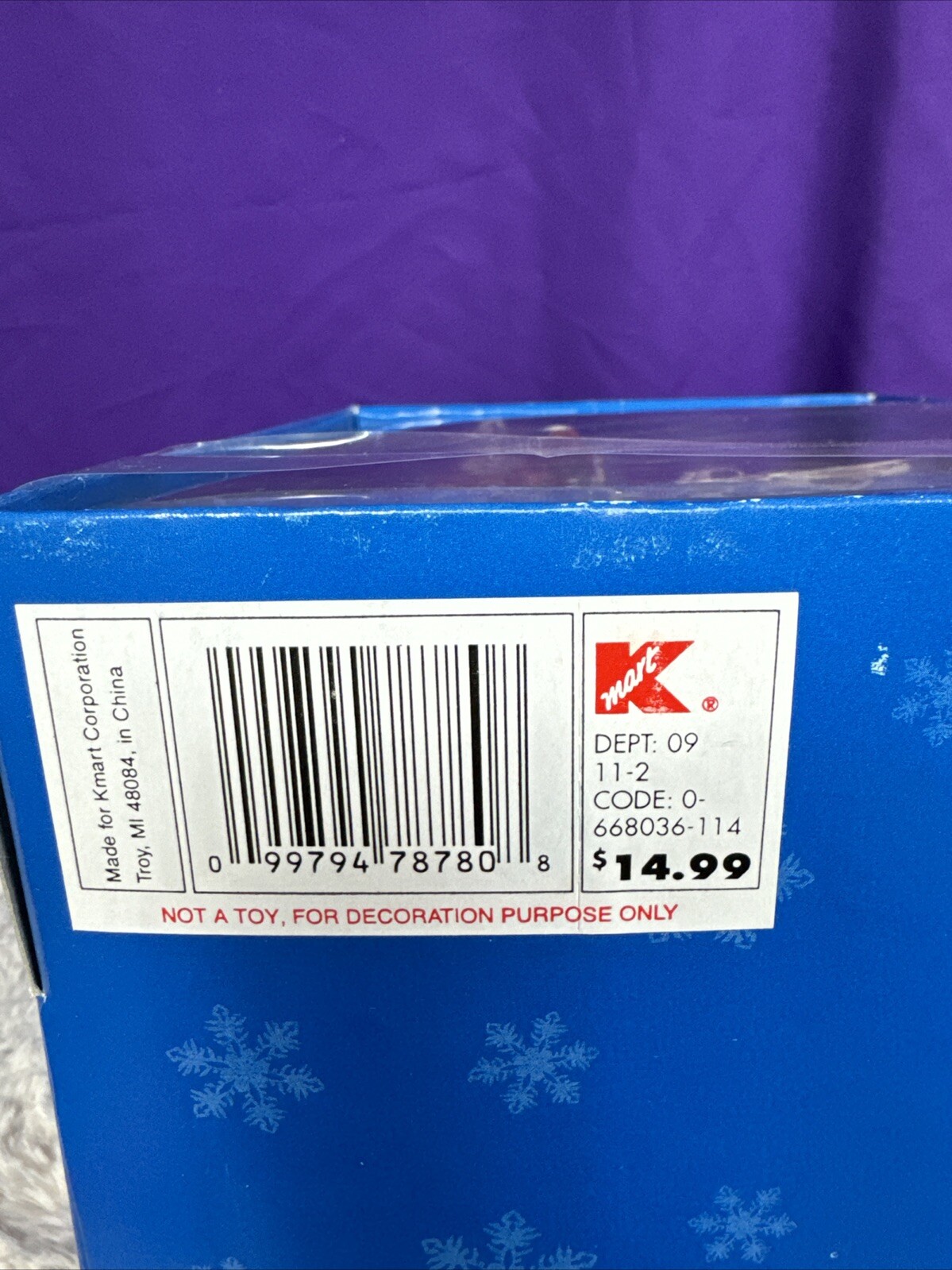Kmart Christmas Ceramic Tea Light House 9.5 Inch Starlite Cafes New In Box