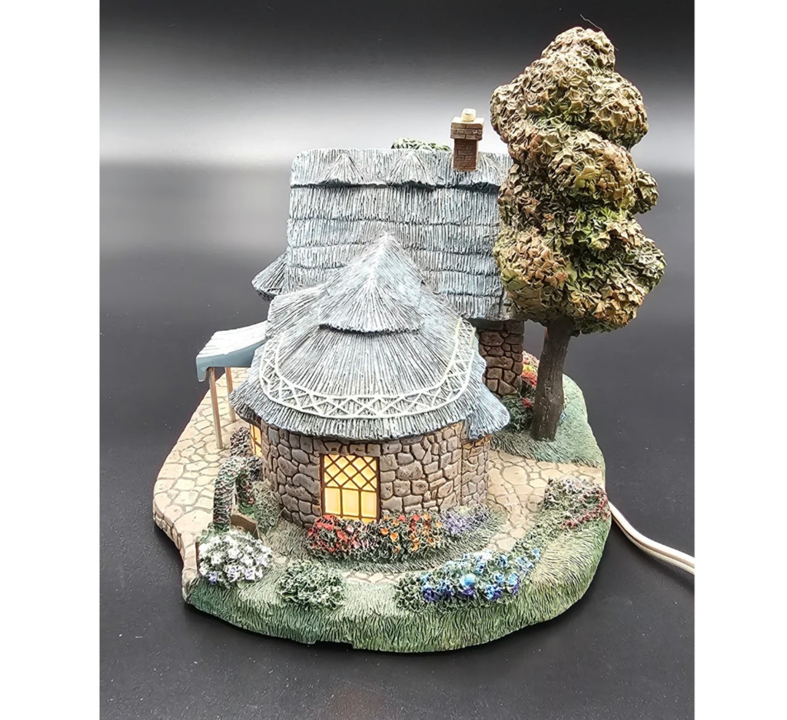 Vintage 1999 Thomas Kinkade Falbrooke Florist Lighted House Figurine Lamp Night