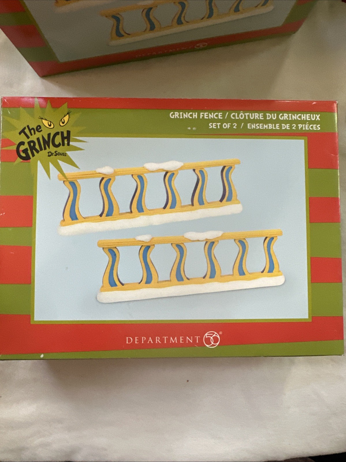 Department 56 Grinch Village Accessory Street Fence Set of 2