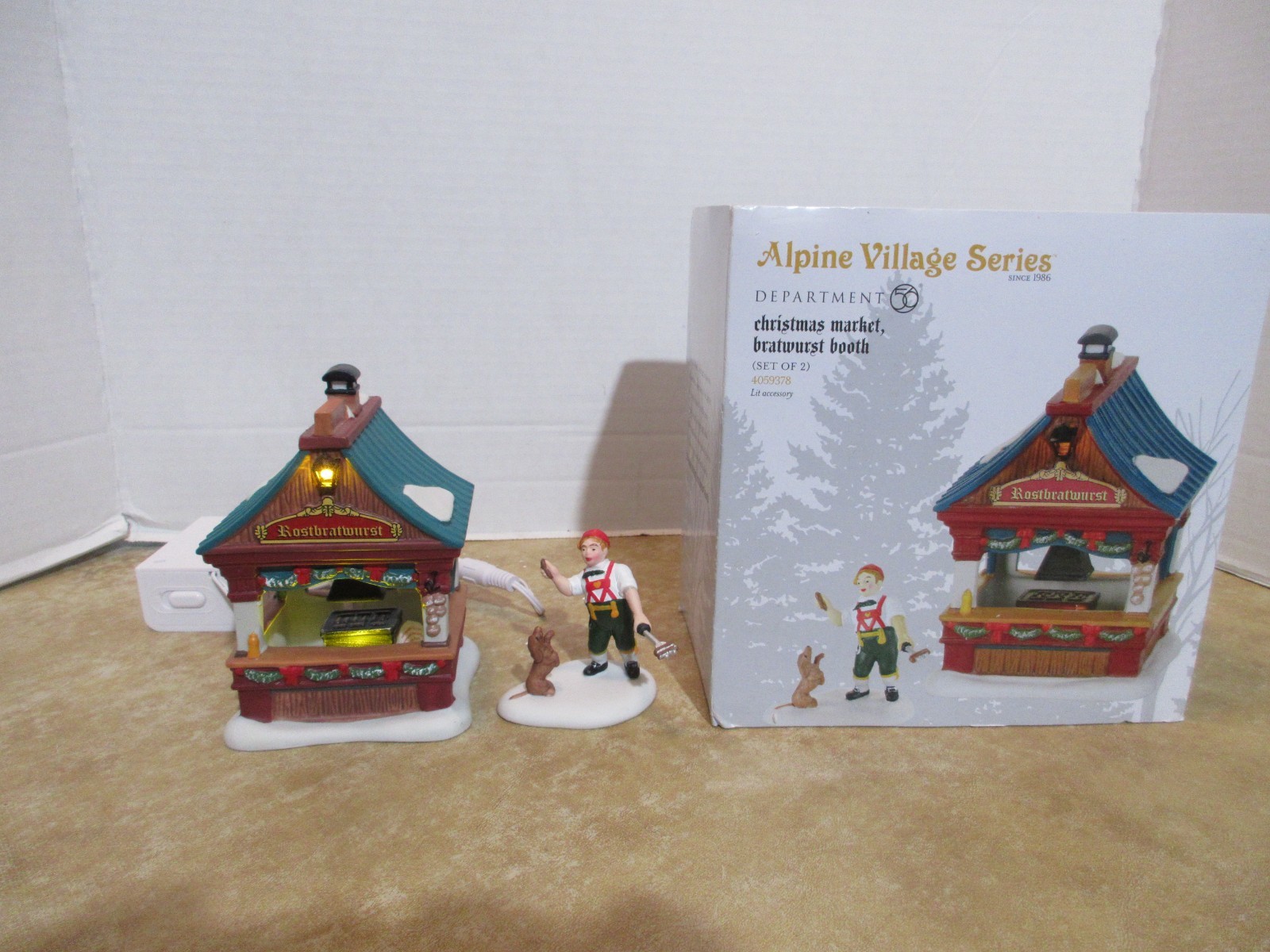 Department 56 Alpine Village Christmas Market, 2017 Bratwurst Booth