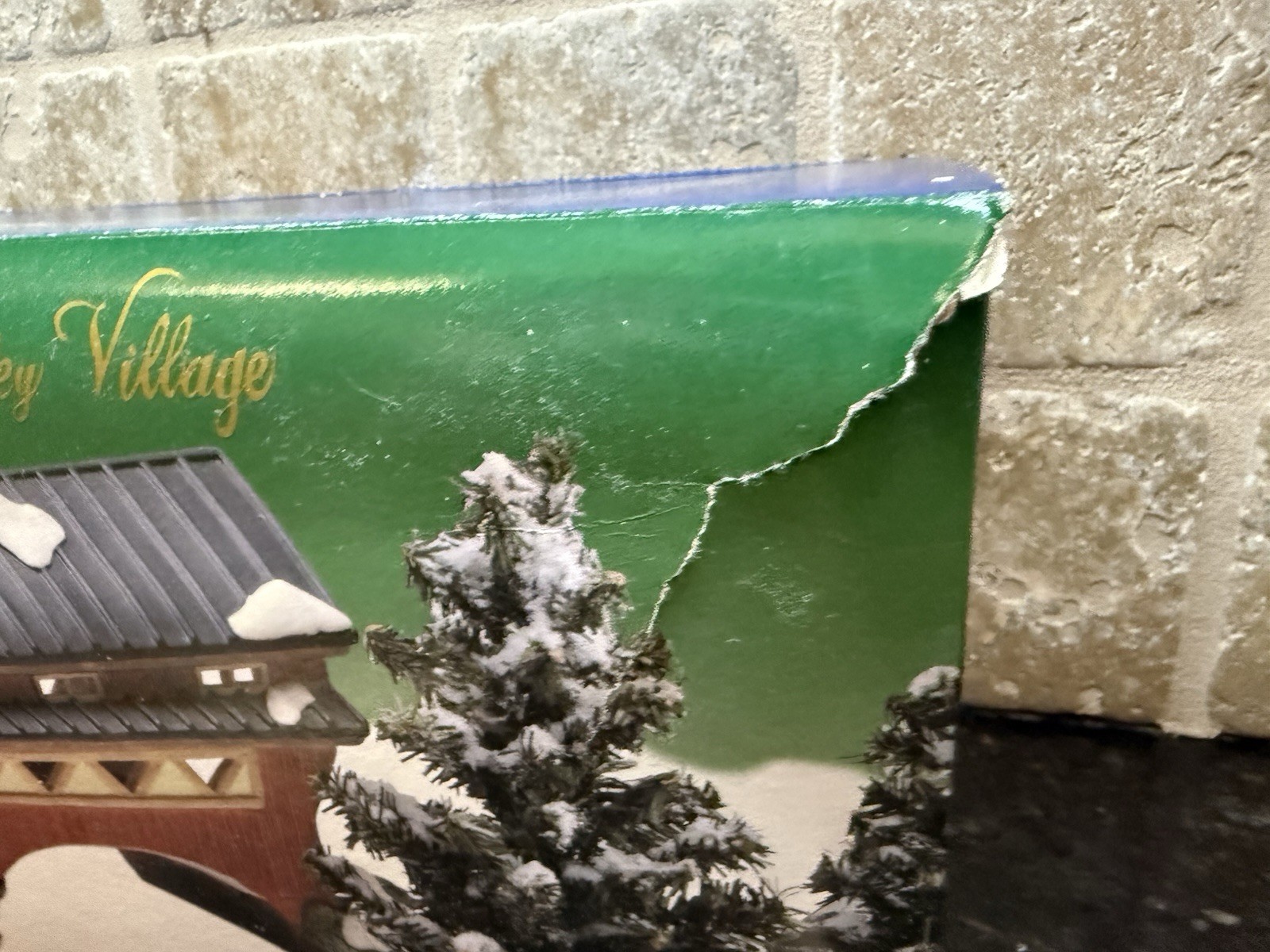 Heartland Valley Village Porcelain Christmas Village Covered Bridge Boxed 1990s