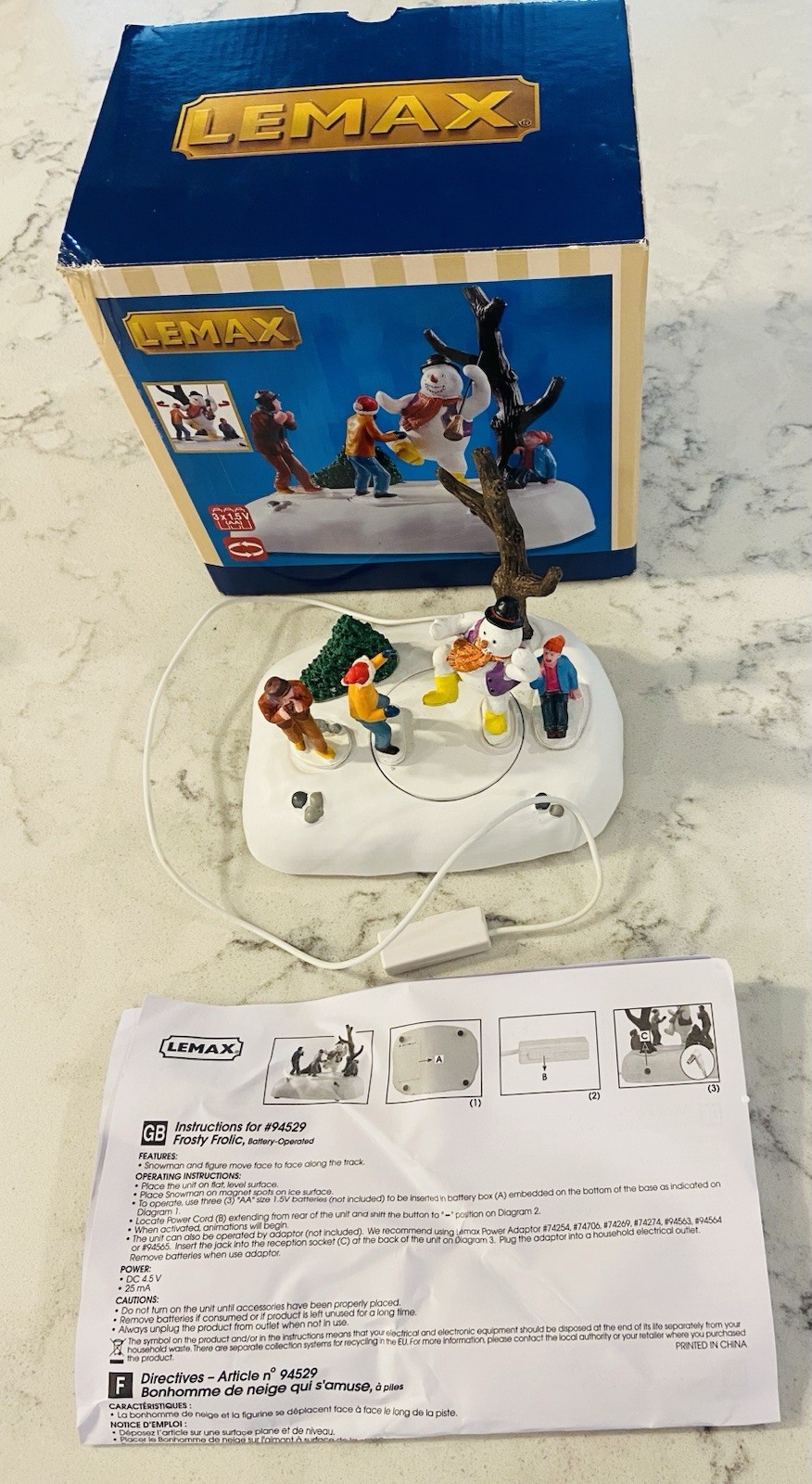 2019 LEMAX FROSTY FROLIC #94529 ANIMATED TABLE ACCENT CHRISTMAS VILLAGE