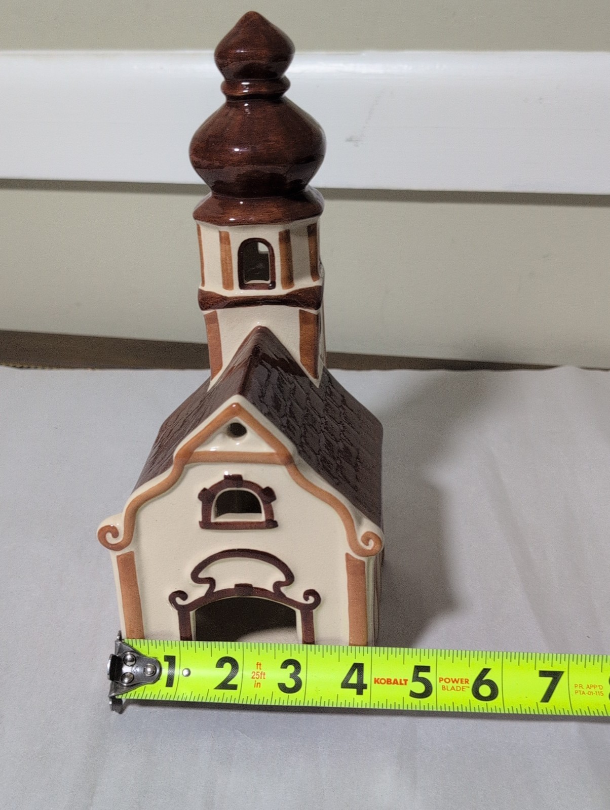 Original 1989 Ursula Leyk Brown Baroque Church Lichthaus Vintage W. Germany