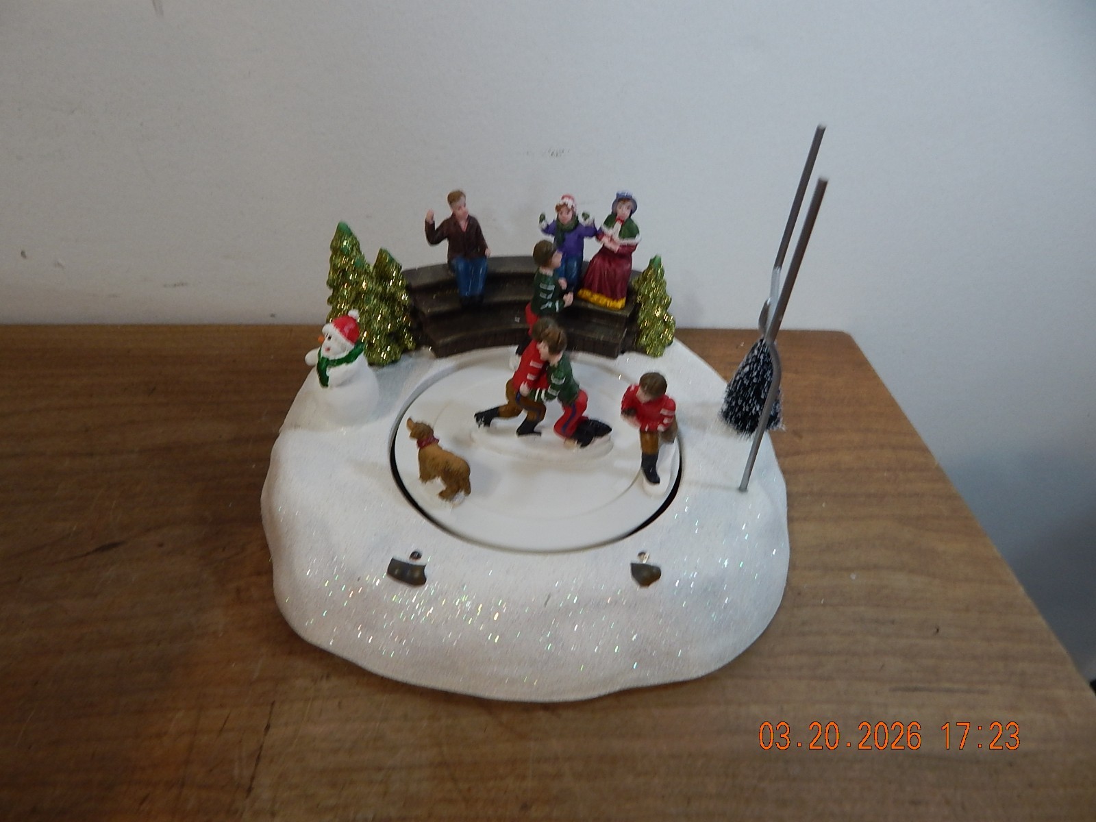 Holiday Time Football Centerpiece Lighted Christmas Table Accent WORKS