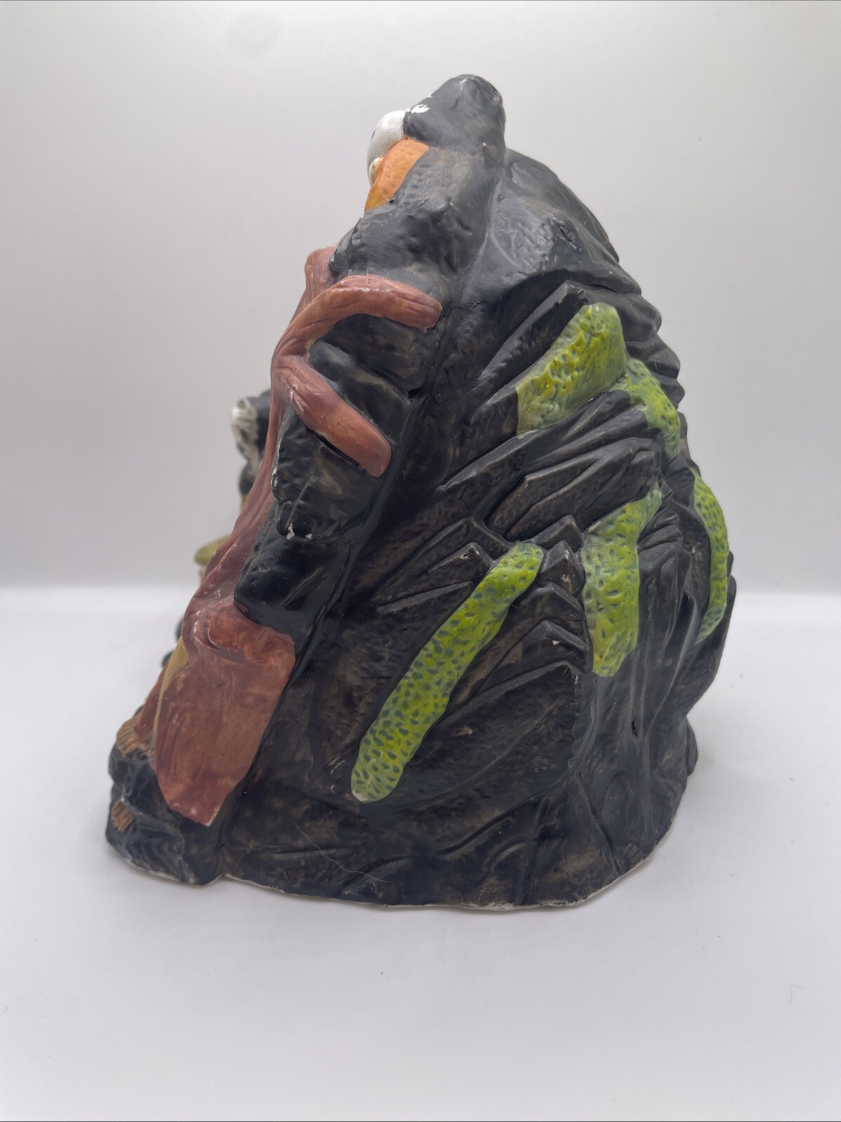 Vintage Halloween Village Ceramic Cave Treasure Ghost Spooky Mummy