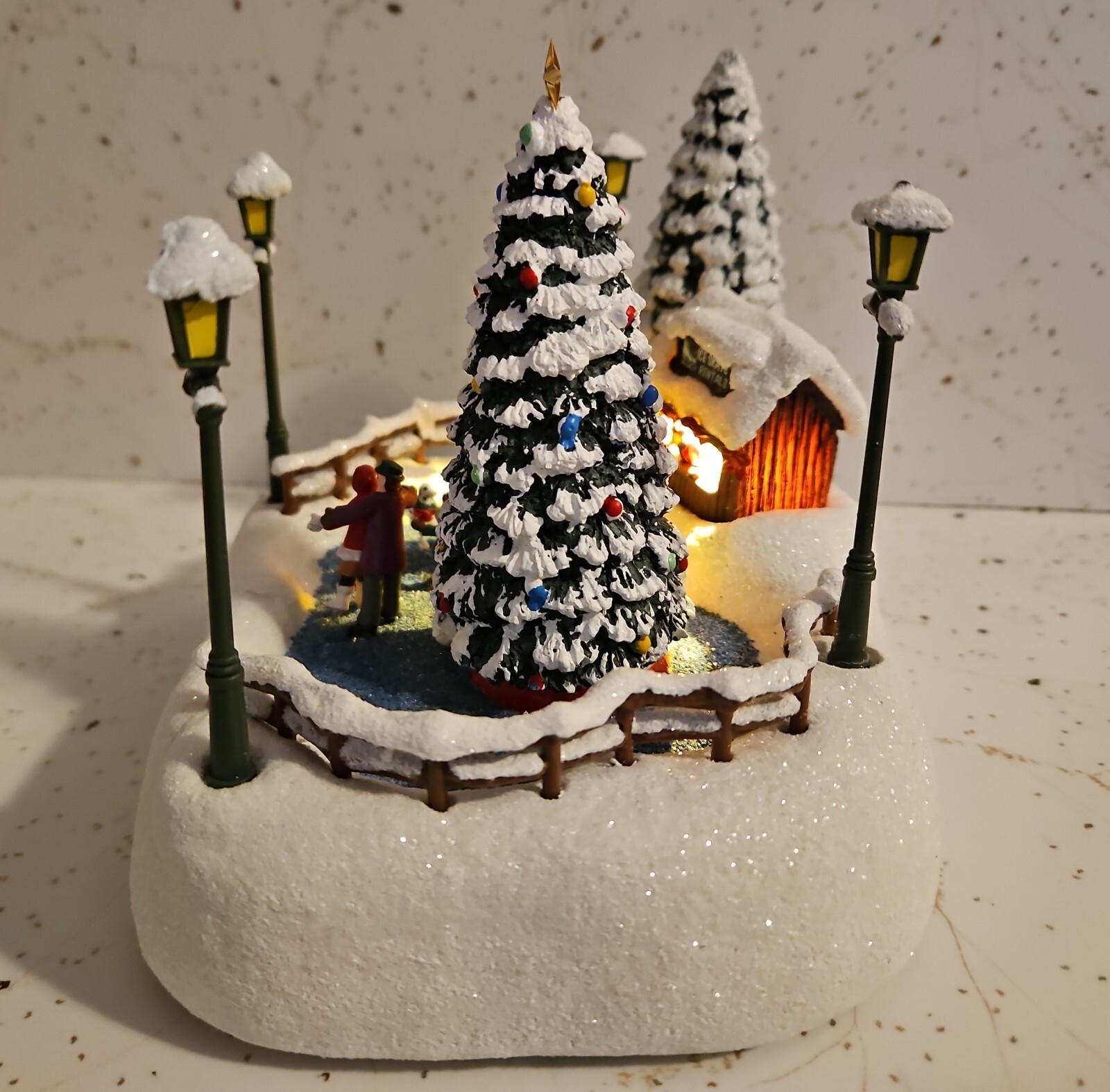 2024 Teleflora Thomas Kinkade Skating Rink “Oh What Fun” Light Up Keepsake