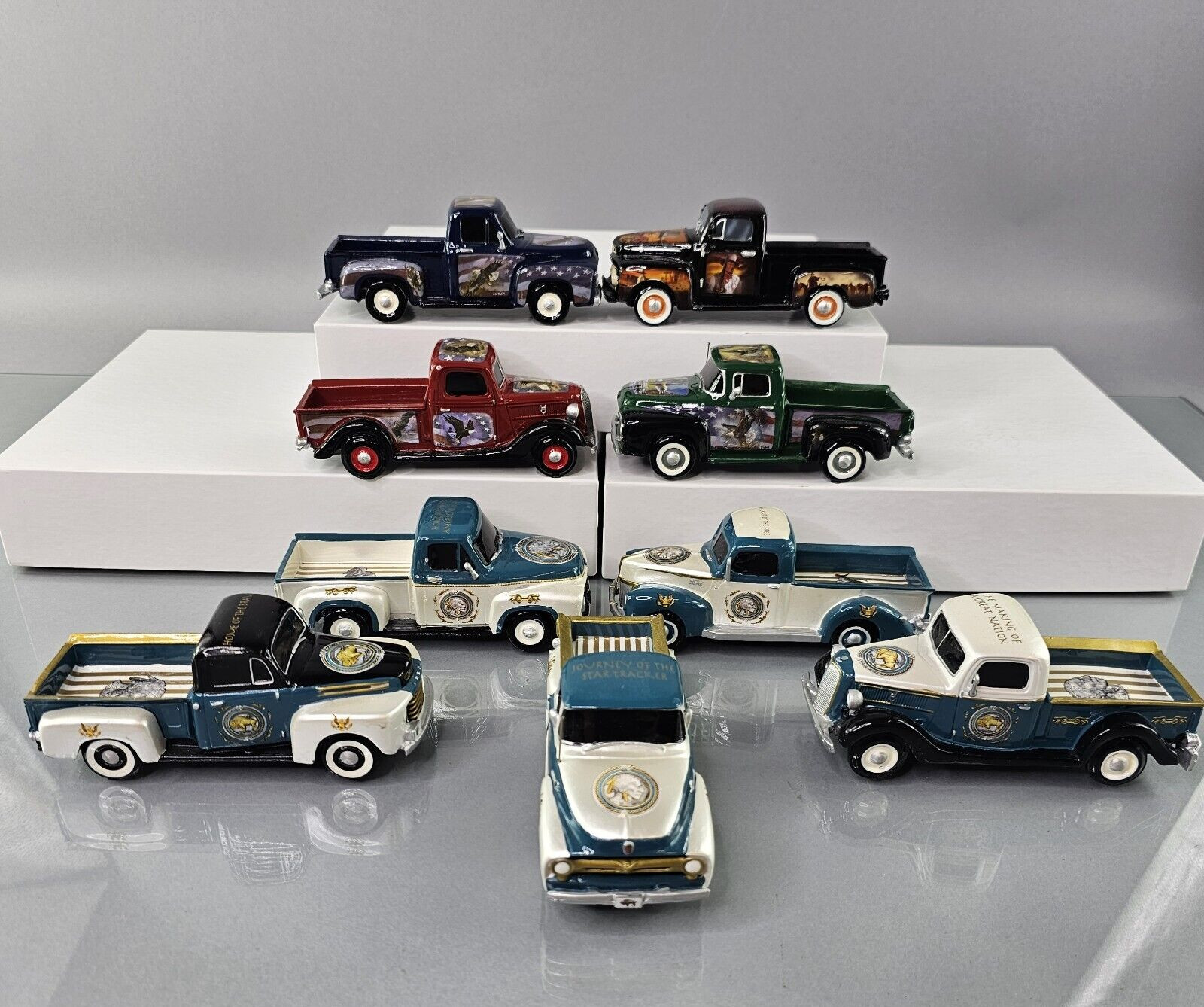 Hamilton Collection American Spirit Classic Truck SET of 9 Nature Animals Chevy