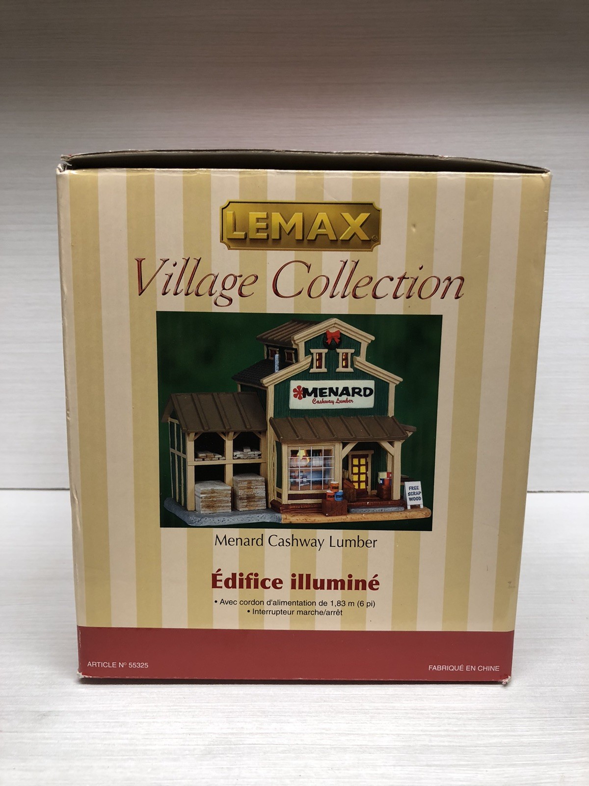 2005 LEMAX Harvest Crossing Lighted “MENARD CASHWAY LUMBER” #55325