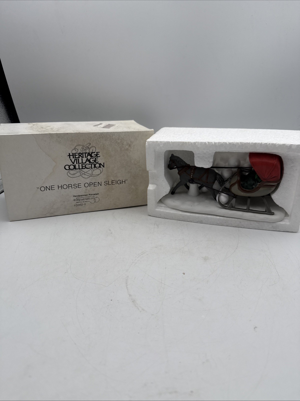 Dept 56 Heritage Village Christmas One Horse Open Sleigh #59820 With Box