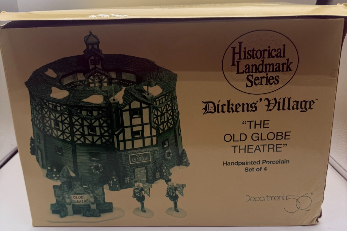 Dept 56 Dickens Village THE OLD GLOBE THEATRE 58501 MINT/NEW IN OPEN BOX