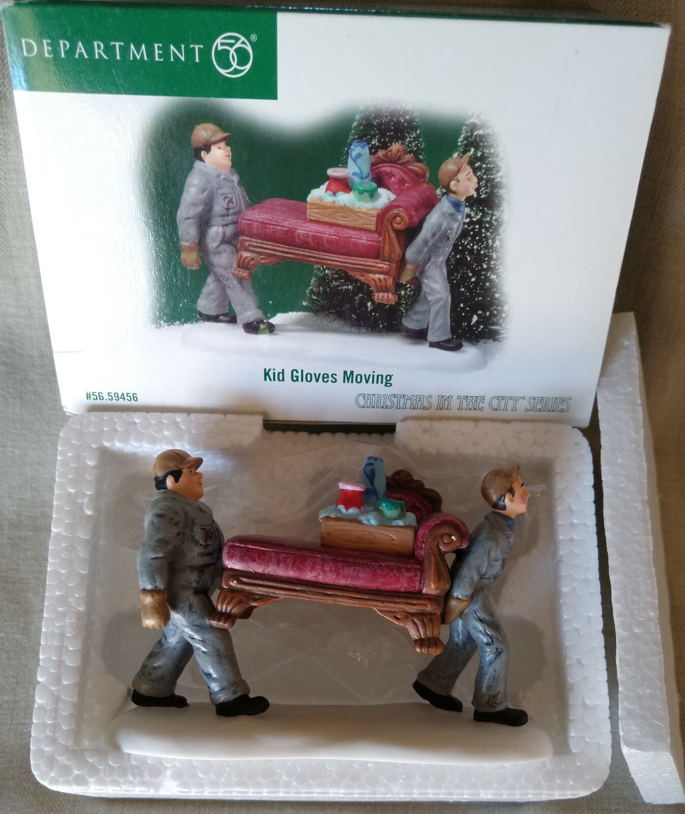Kid Gloves Moving #59456 Department 56 Christmas In The City-BUYER GUARANTEE