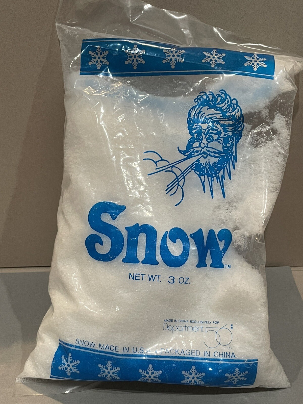 Real Plastic Snow Christmas Village Decorating Dept 56 New Unopened VTG