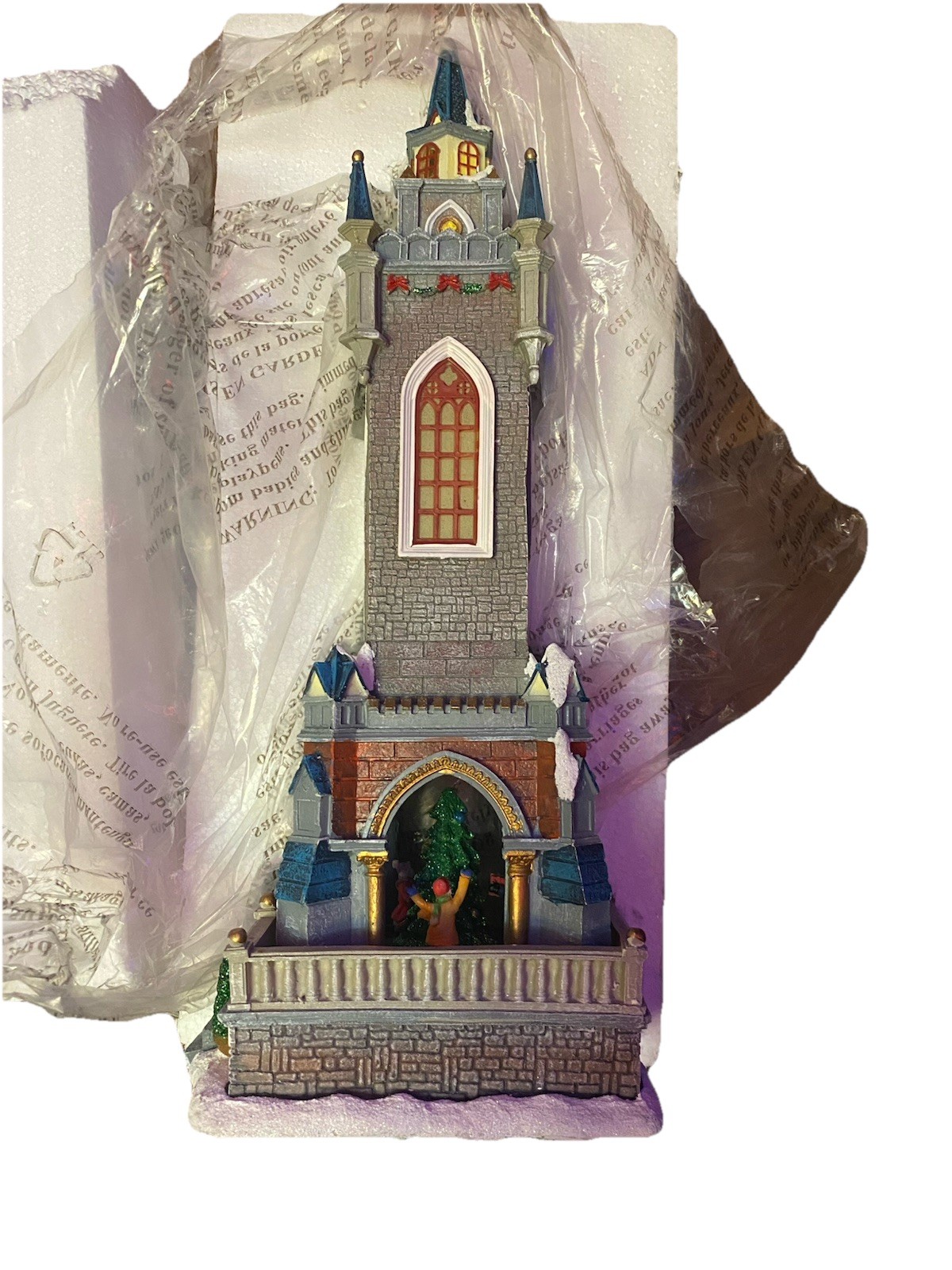 Christmas Small Village Decorations Church, Quilt Shop, Train Set, And A House