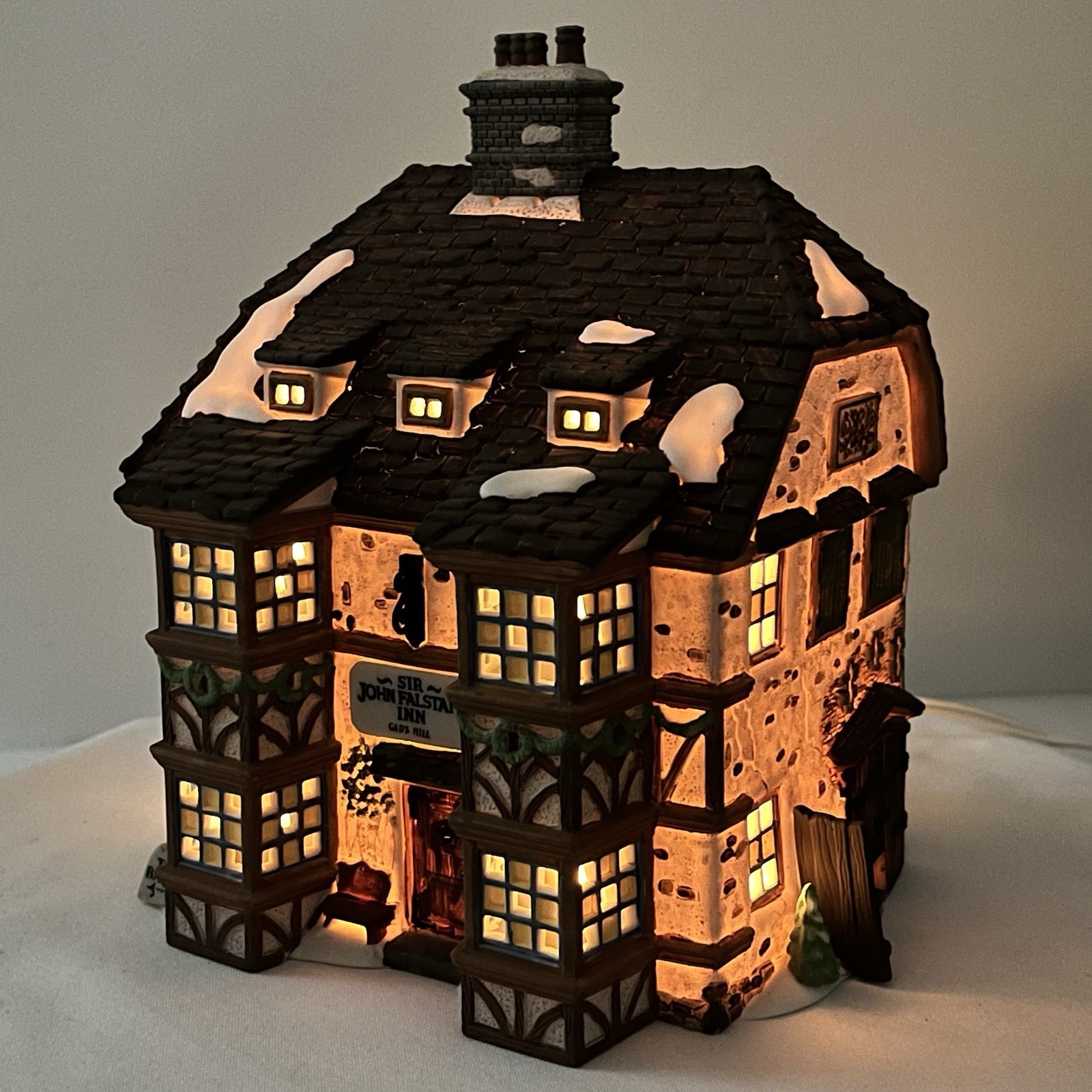 Dept 56 Dickens Village- Sir John Falstaff Inn- Christmas Village Lighted House