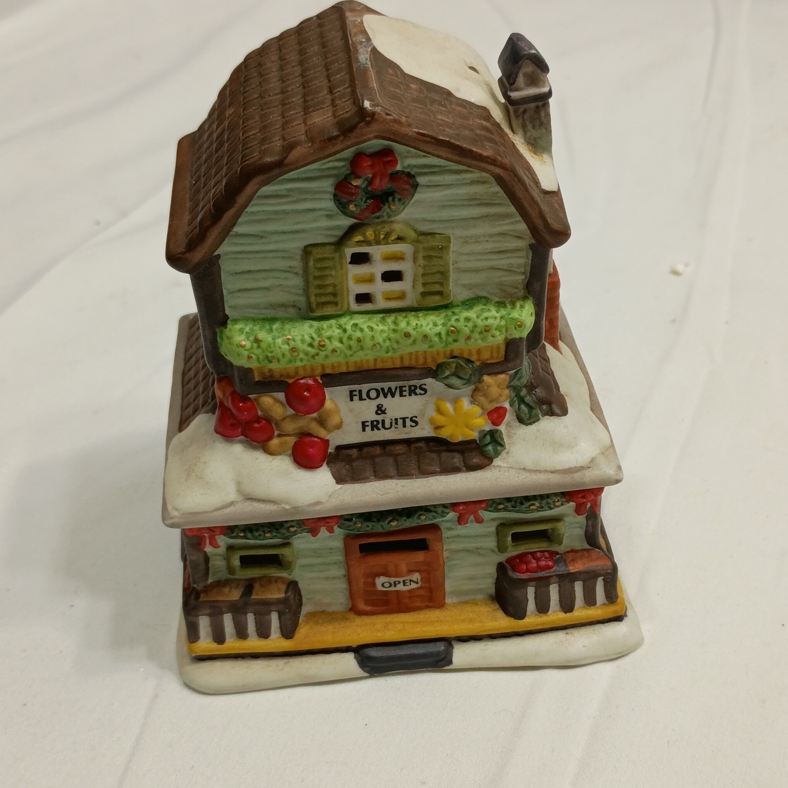 Christmas Ceramic Grist Mill Public House Village Vintage Set