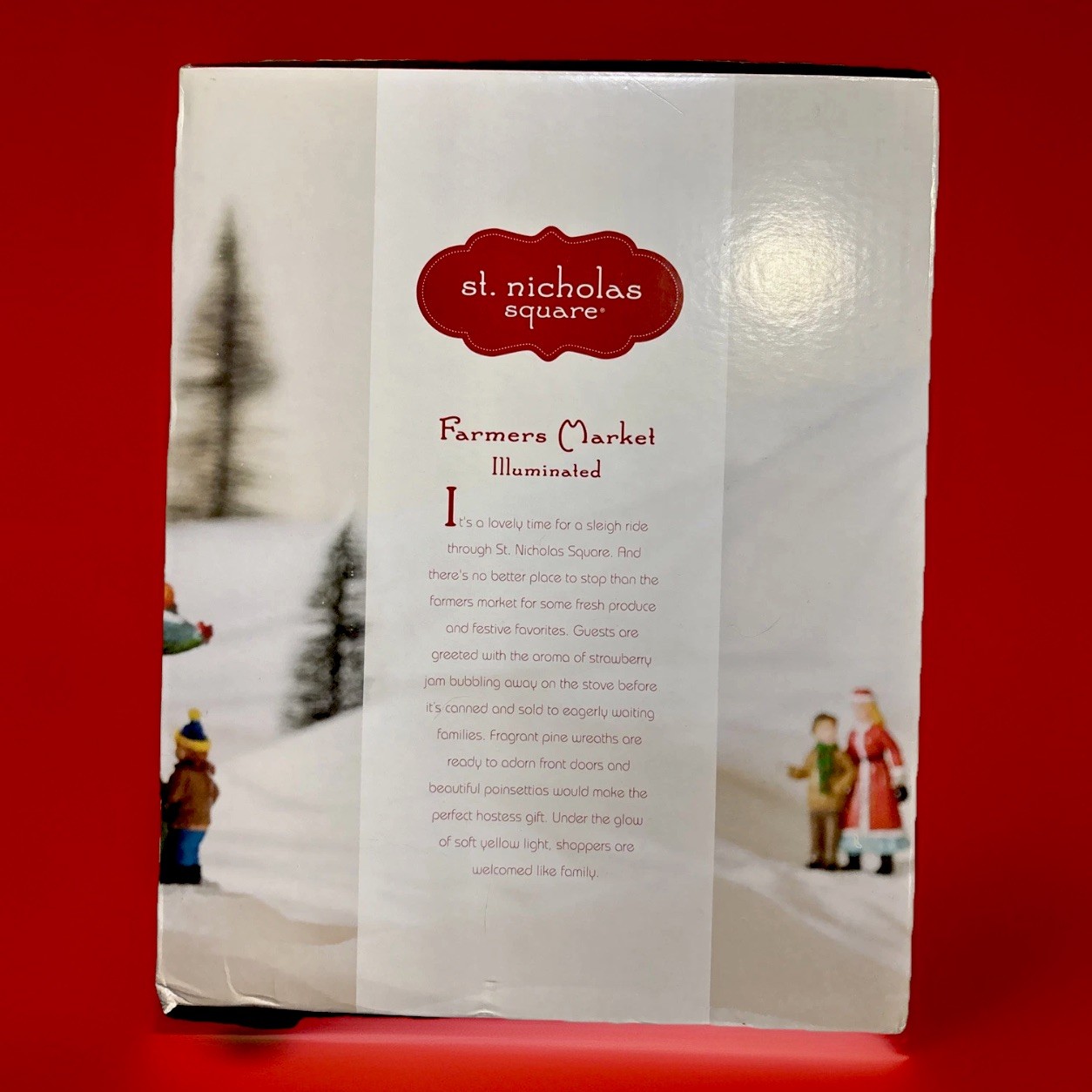 2015 St. Nicholas Square Village Collection “Farmers Market” Box and Light Mint