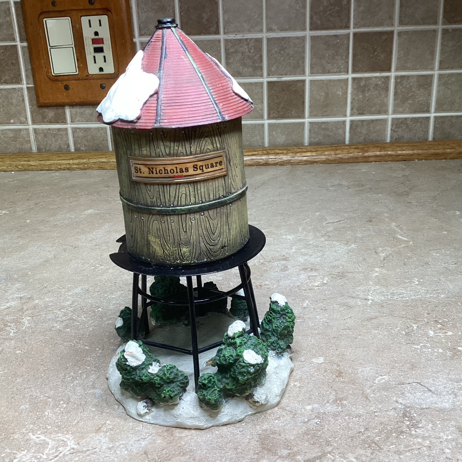 St. Nicholas Square “Village Water Tower” The Village Collection-7.5” Tall