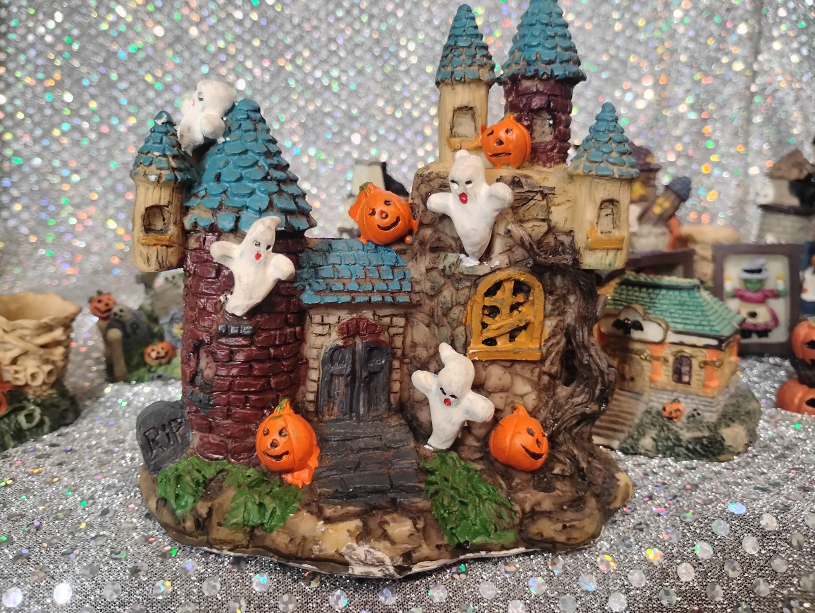 Lot of 13 Assorted Small Halloween Village Figures 1″-3″ – See Pictures