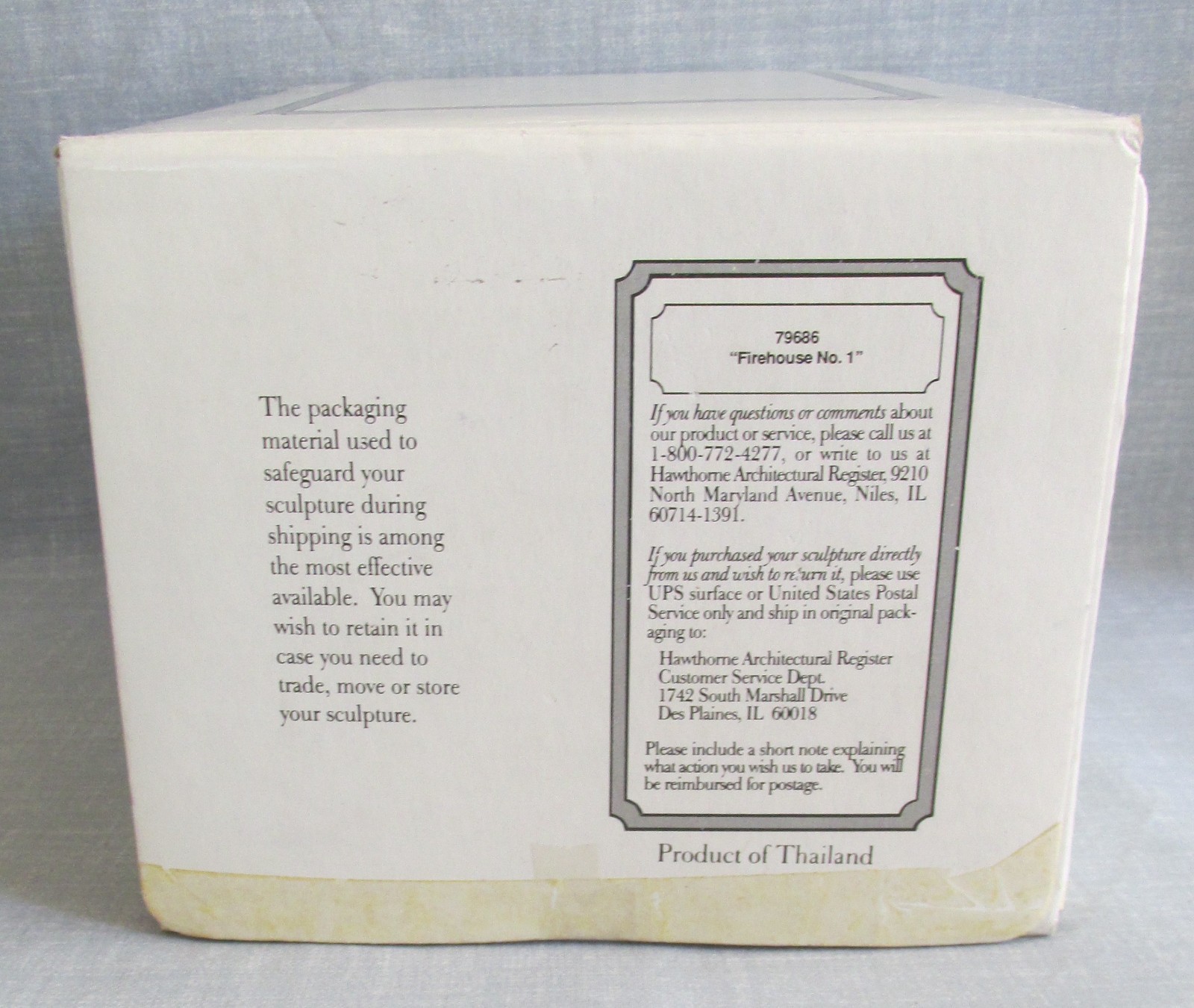 THOMAS KINKADE HAWTHORNE ST. NICHOLAS CIRCLE FIREHOUSE NO. 1 LIGHTED COA BOX
