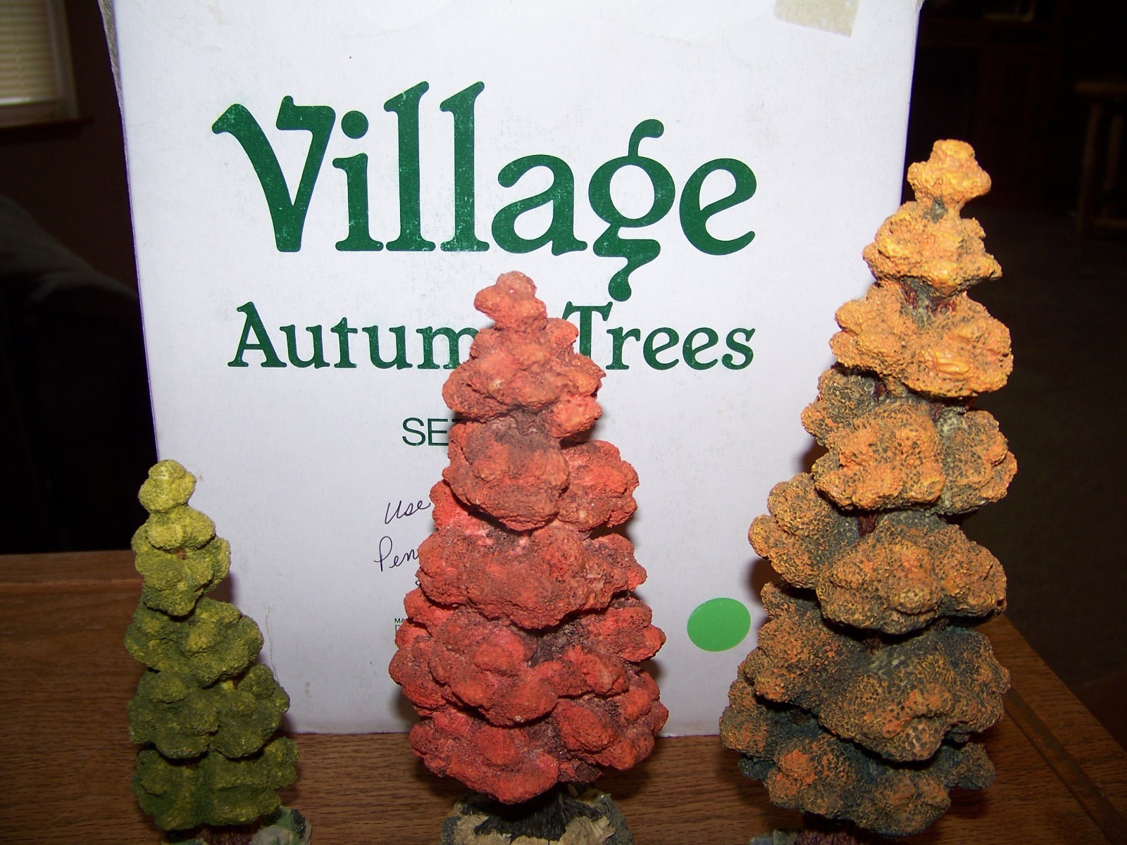Dept 56 Village Autumn Trees Set 3 Fall Foliage Colors Vintage 52616 NICE CLEAN!