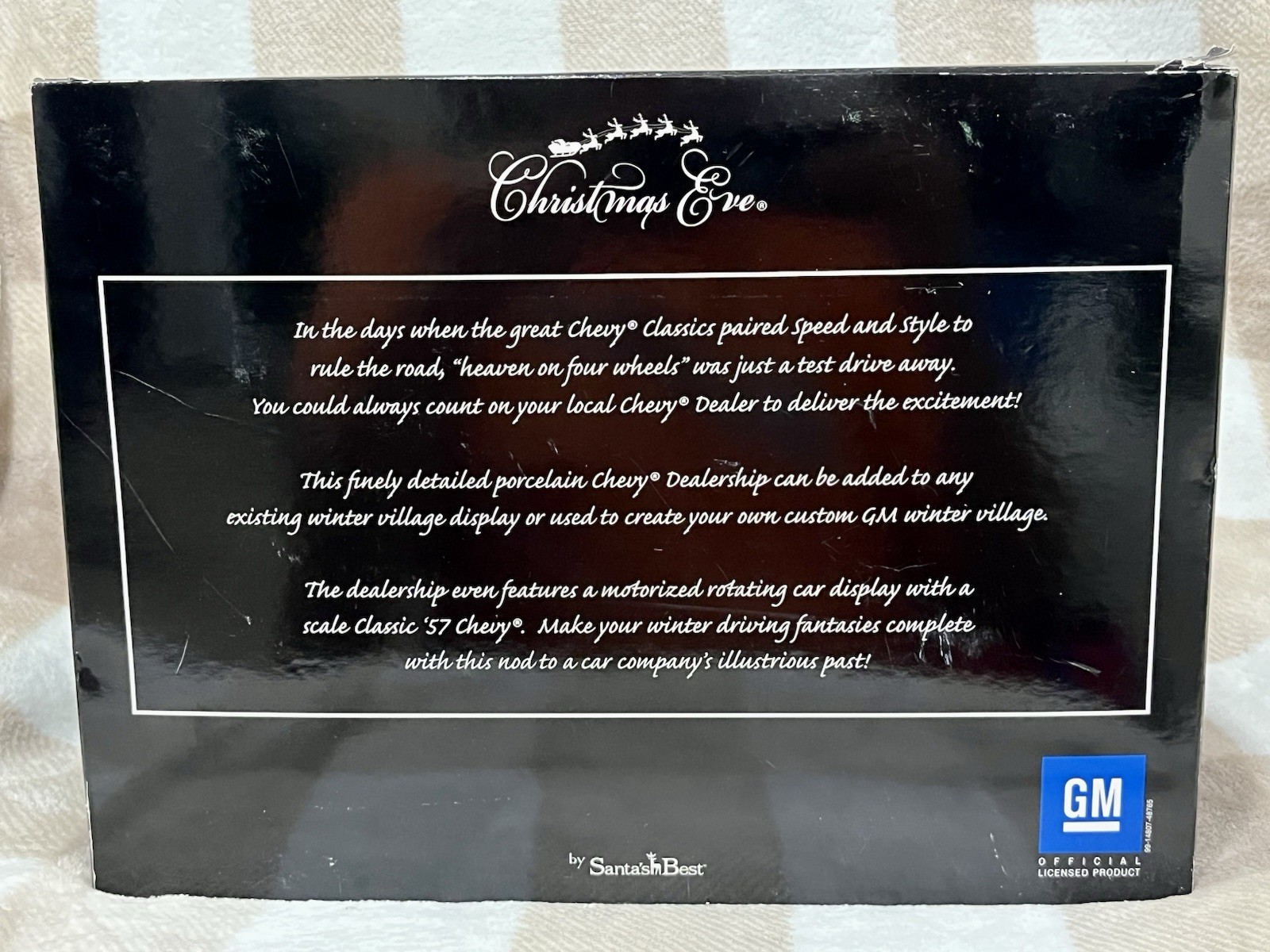 American Classics Chevrolet Dealership Christmas Village Lights Rotating GM Car