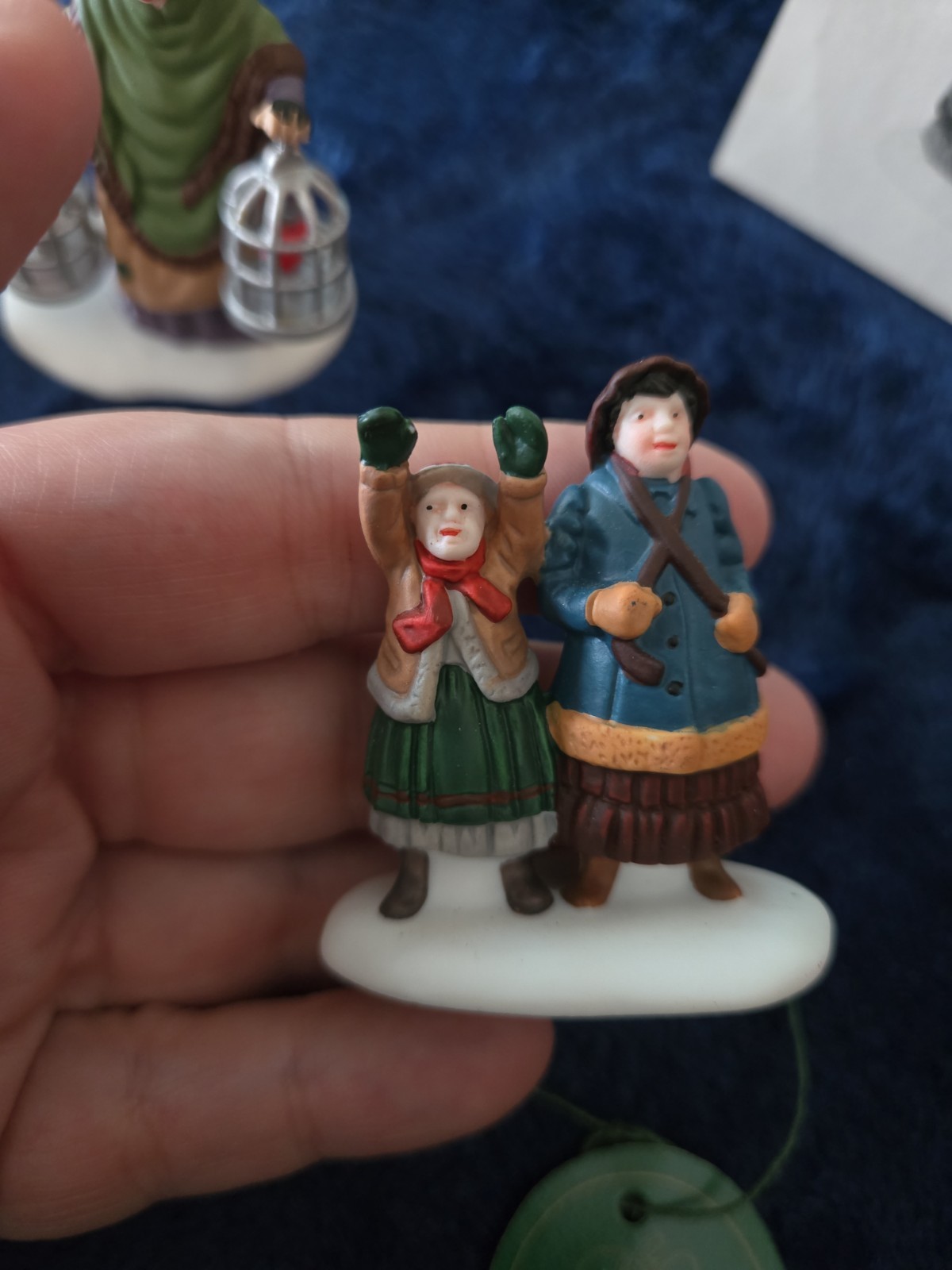 Department 56 Heritage Village The Bird Seller Set Of 3 5803-3 W/box EUC