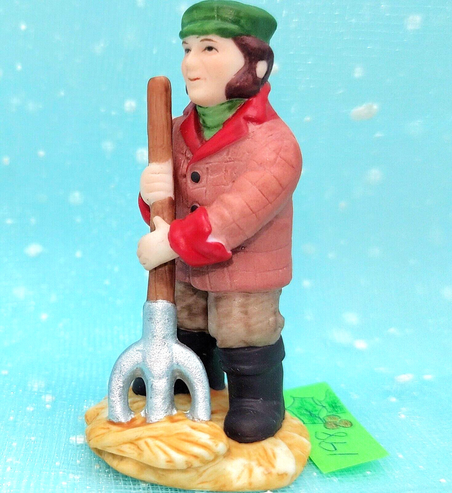 Lefton Ira Robertson Farmer pitchfork Colonial Village Christmas NO BOX INV198