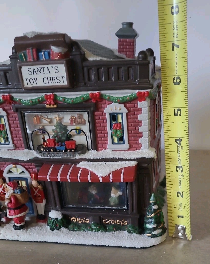 St. Nicholas Square Christmas Village 2010 Santa’s Toy Chest Illuminated W/Box