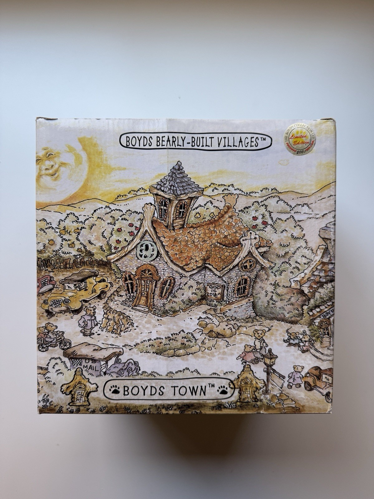 Boyds Bearly-Built Villages Town Cathedral 19026 Limited Edition Vintage 2001