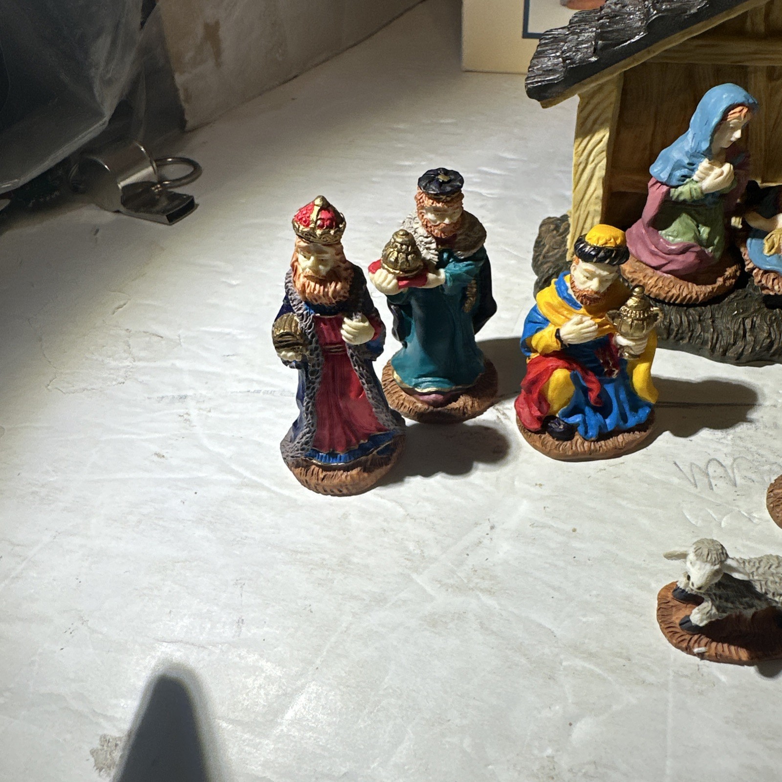 Hearthside Village LEMAX Nativity Set 11 Pc Poly-Resin 1996 Complete in box