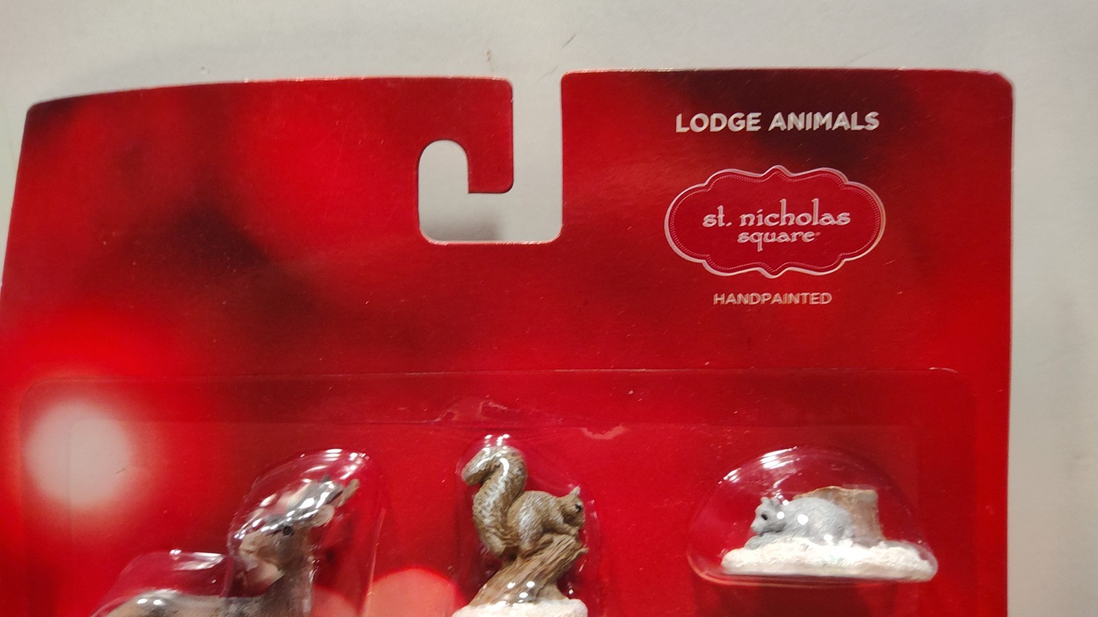 St Nicholas Square Hand Painted Resin – Lodge Animals – NIP