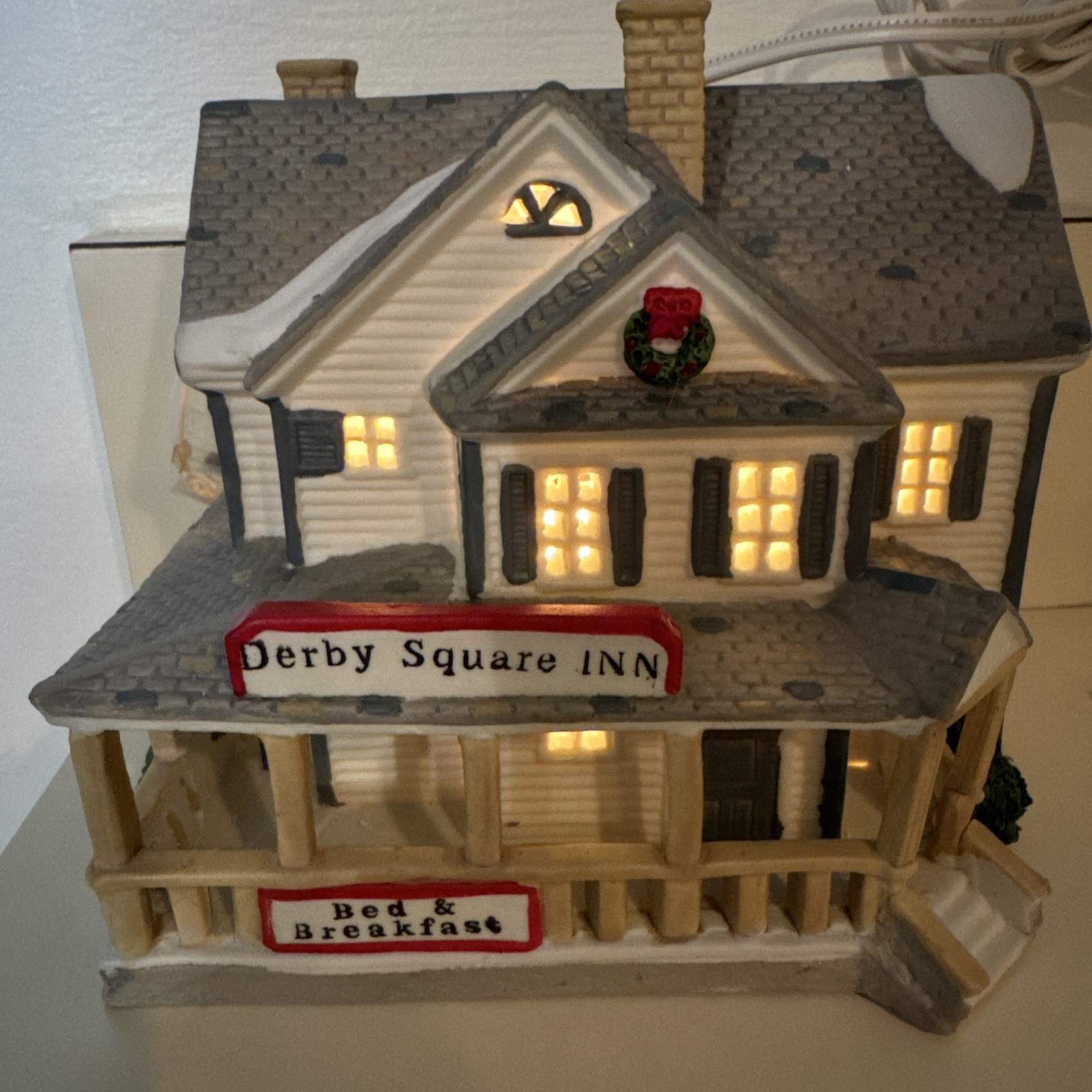 LEMAX Harvest Crossing DERBY SQUARE INN Lighted TESTED #55176 1995 Boxed