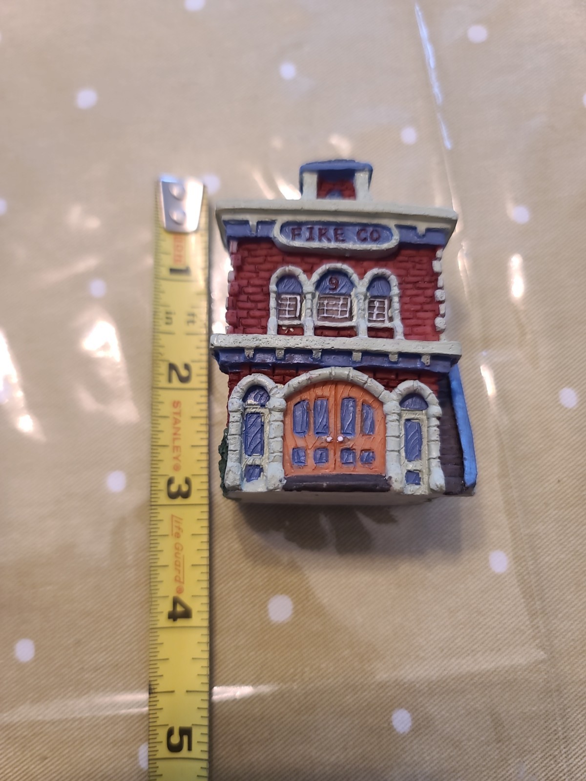 Lemax-Style Fire Co. Fire Station Christmas Village Miniature Building