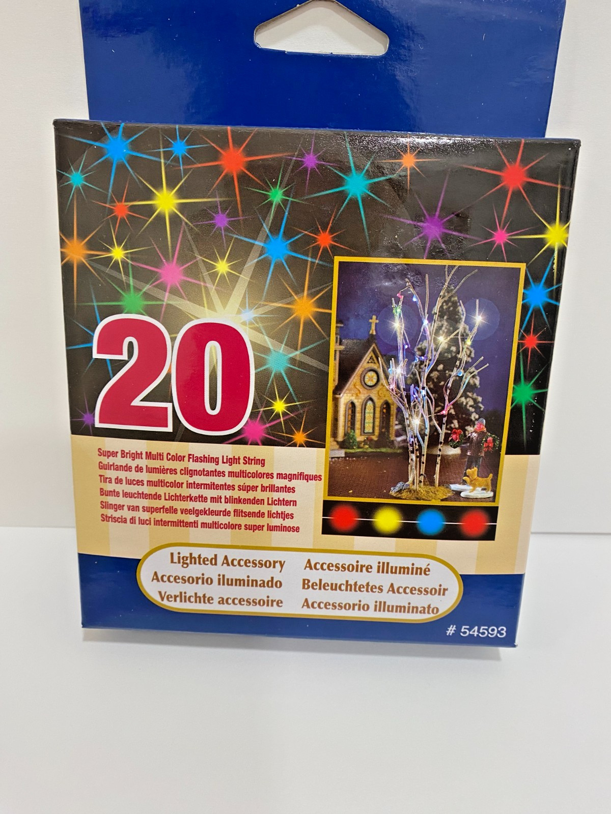 LEMAX 20 Multi Color Flashing Lights -Holiday Village